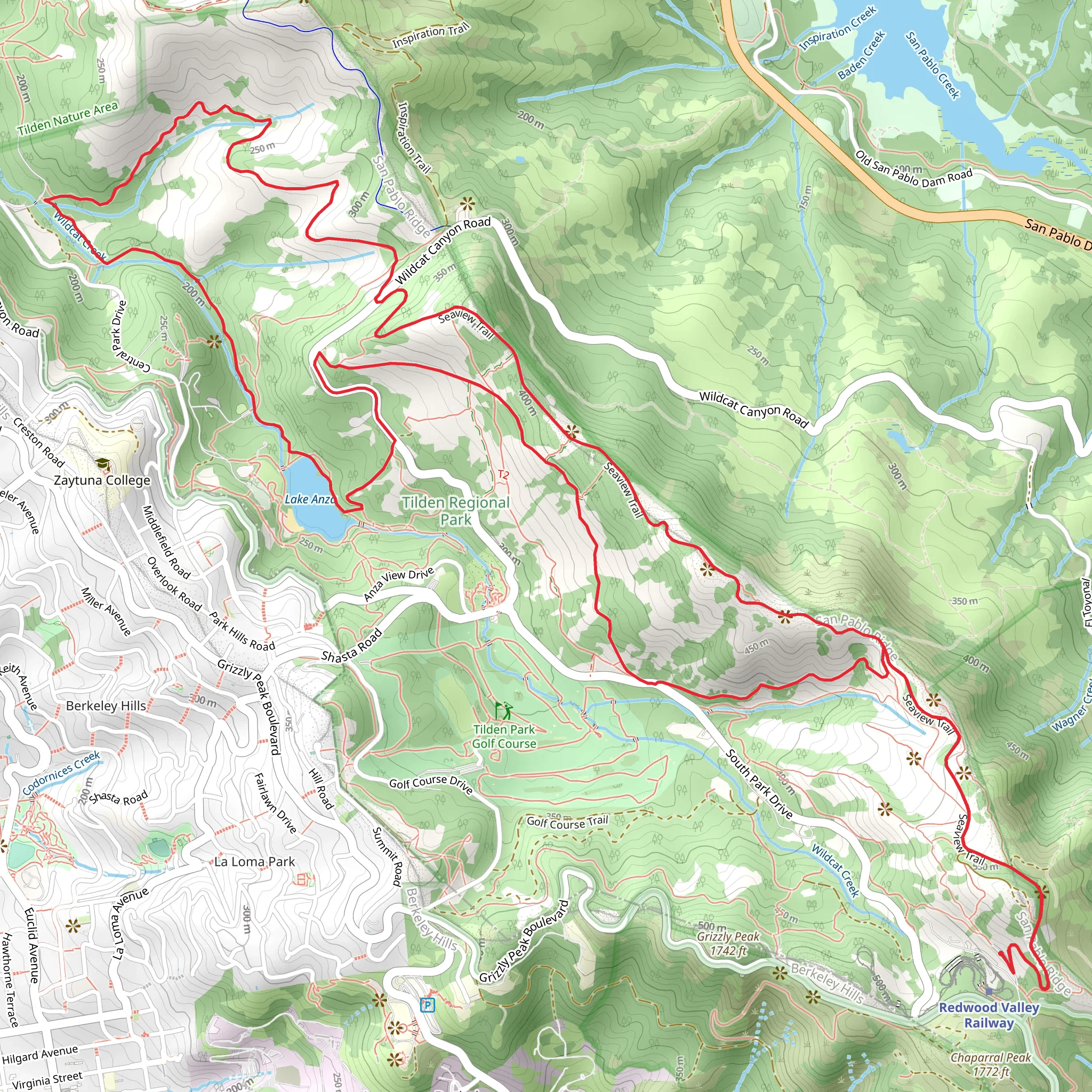 Vollmer Peak - Lake Anza Loop mobile static map