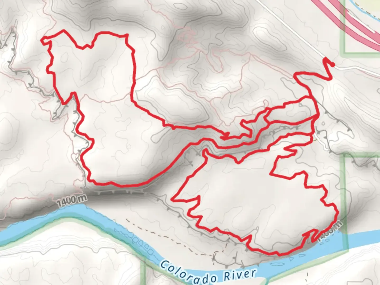 An image depicting the trail Rustler's, Mary's and Wranglers Loop Trail and its surrounding area.