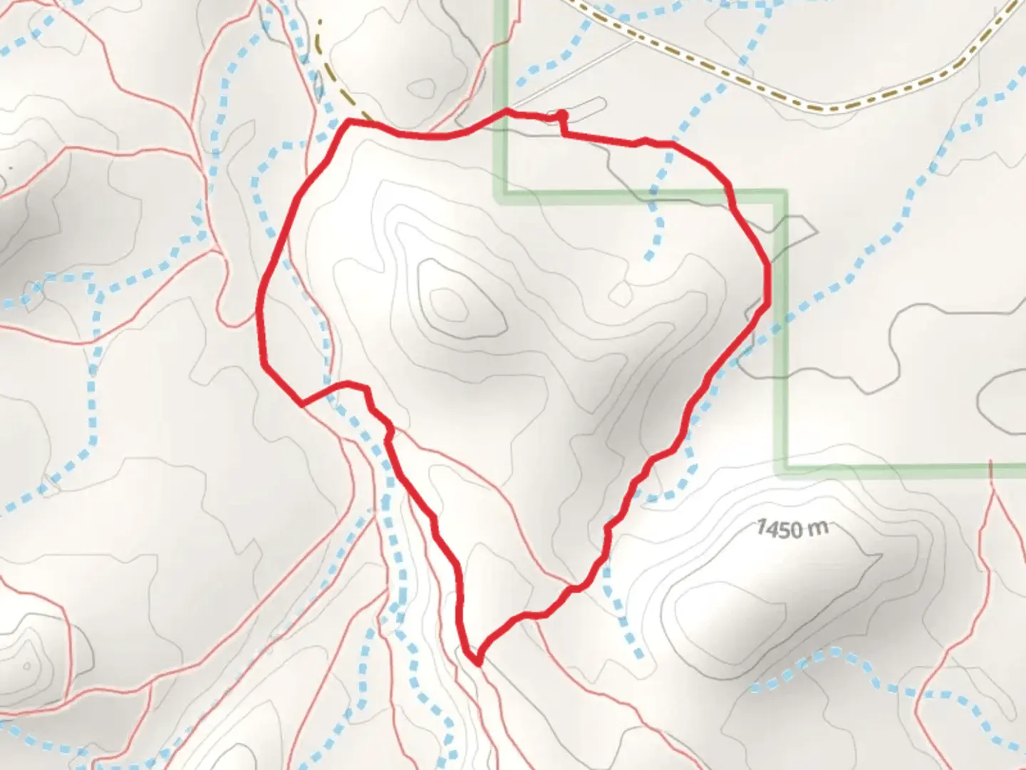 An image depicting the trail D1 - K10 - Sadie's Loop Trail and its surrounding area.