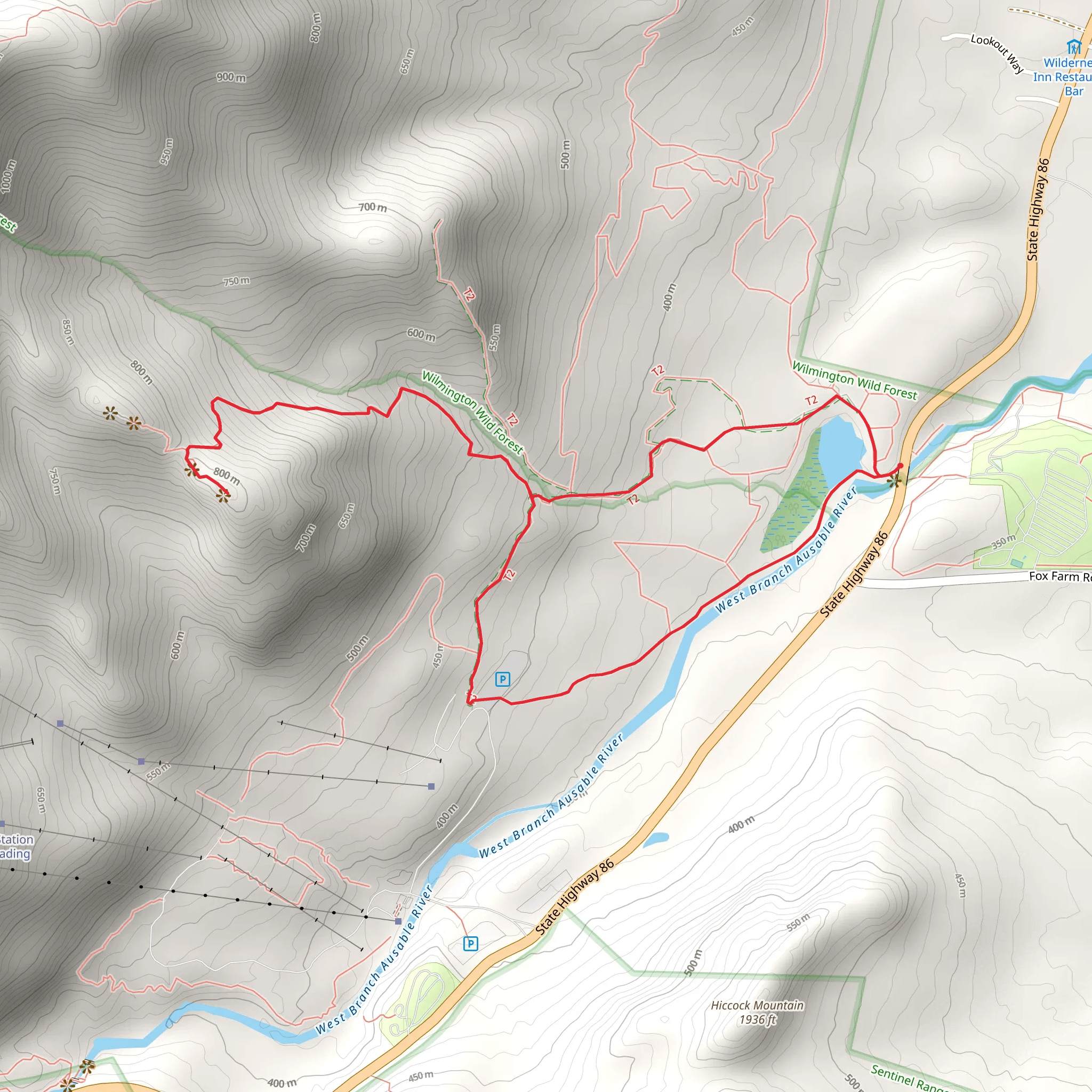 West Branch Ausable River Loop mobile static map