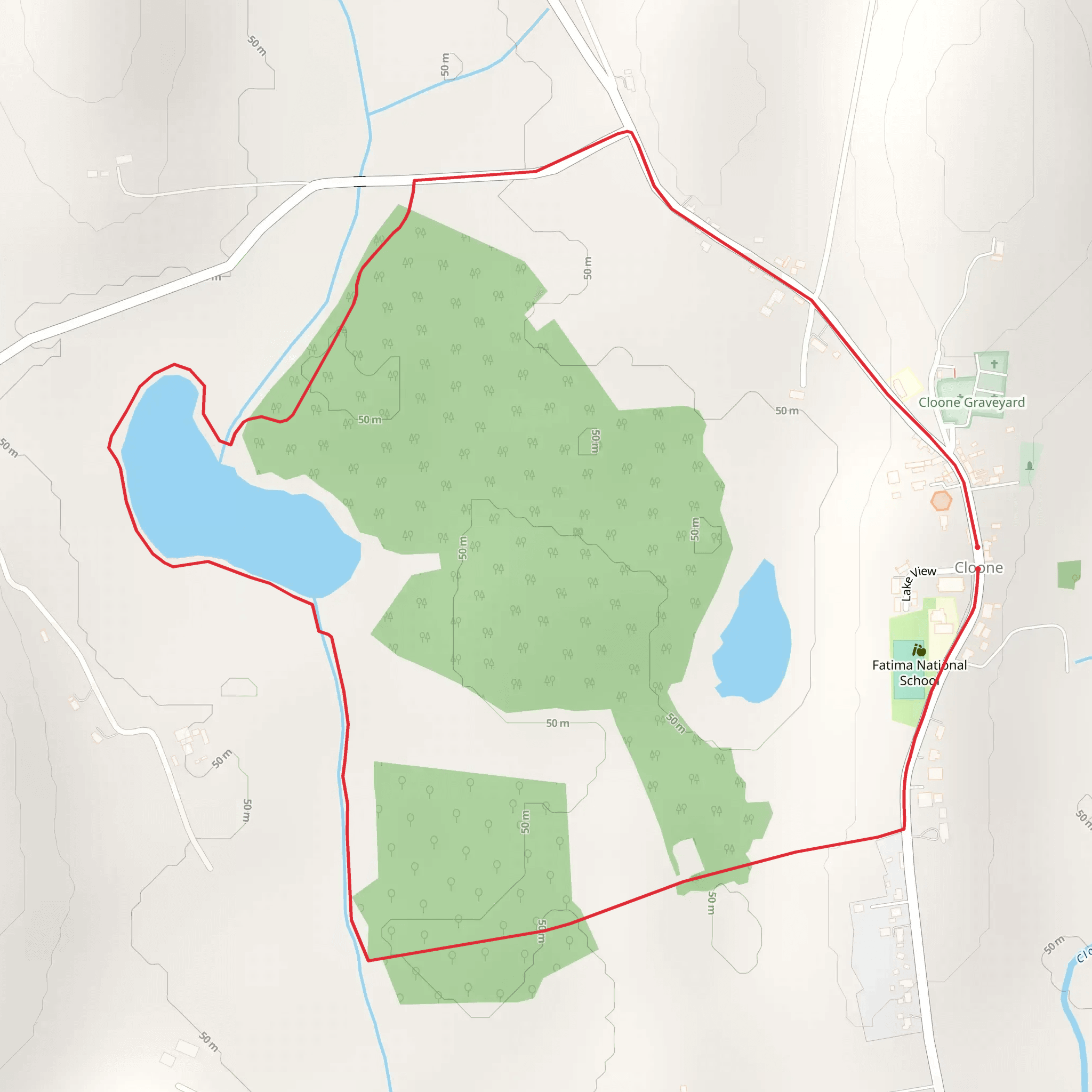 Bothar na Naomh mobile static map
