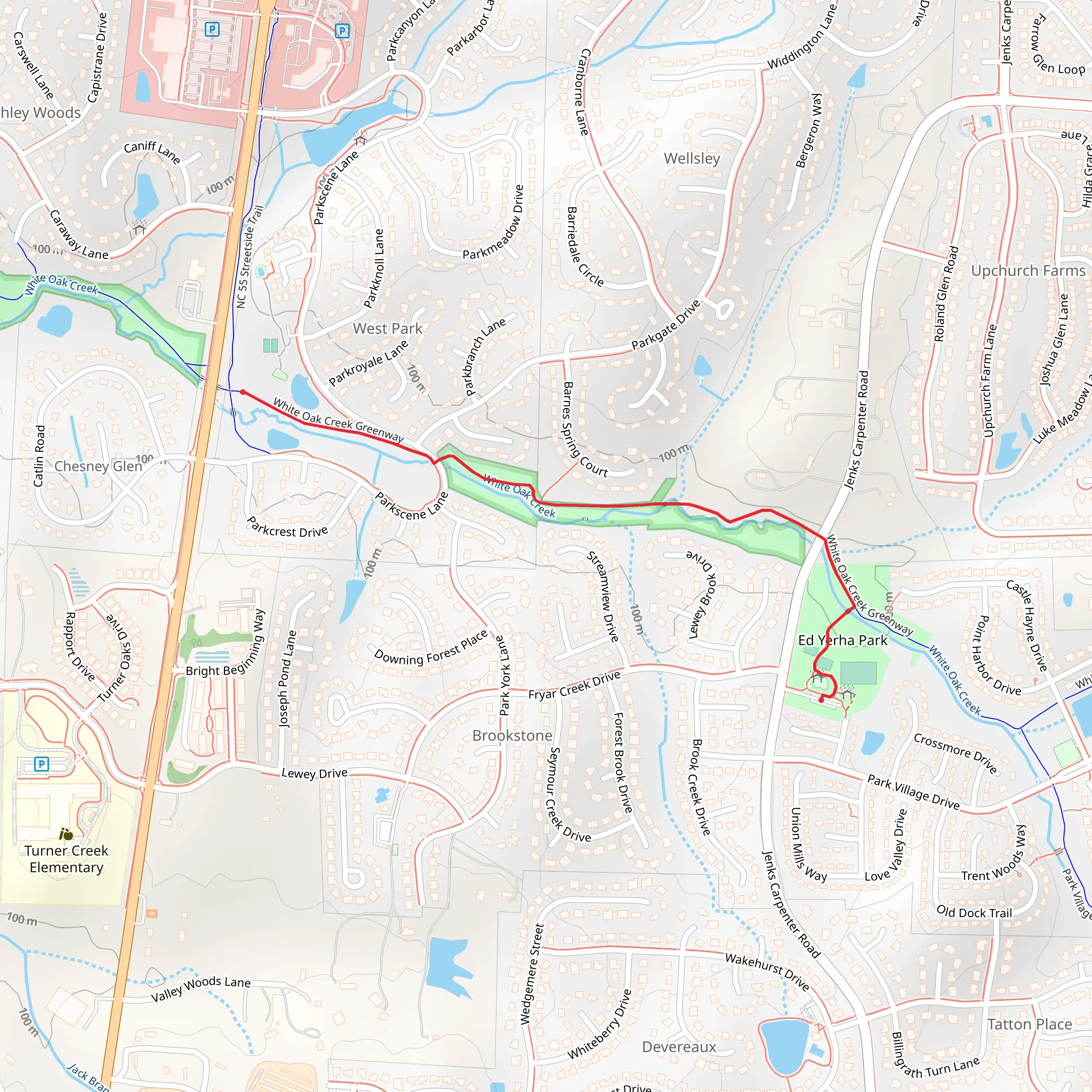 White Oak Greenway - White Oak Park mobile static map