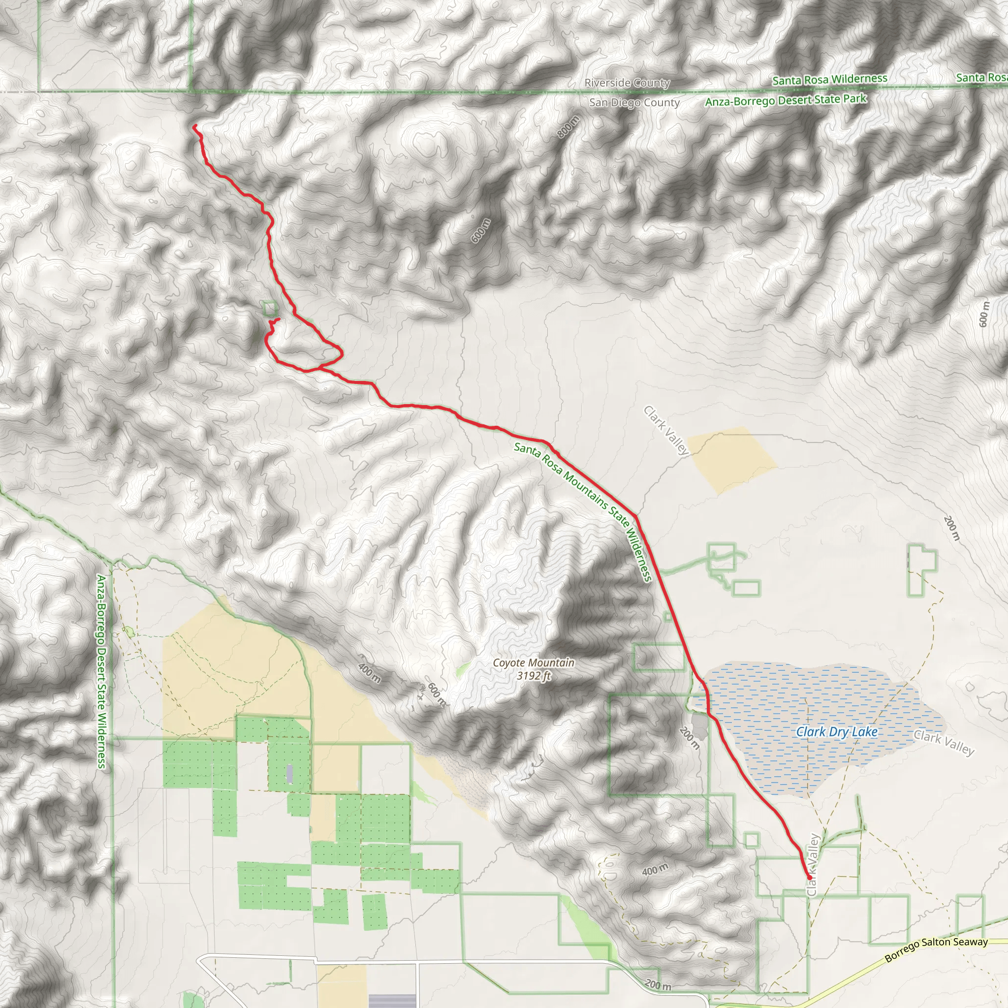 Rockhouse Canyon via Hidden Springs Trail mobile static map