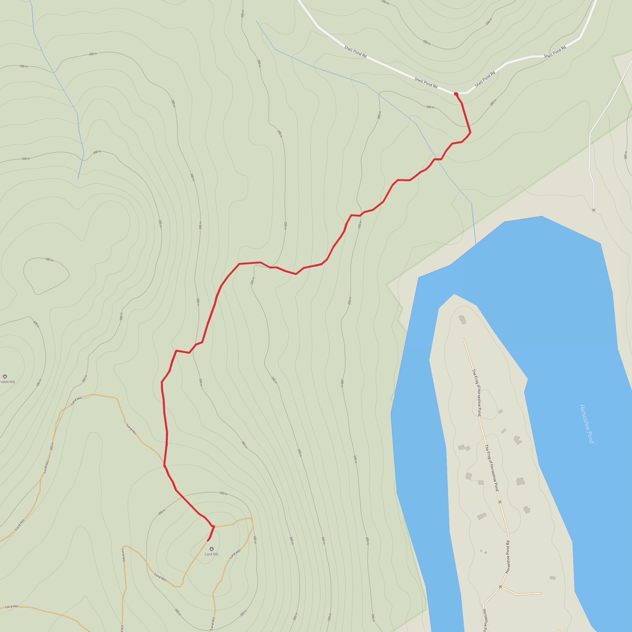 Lord Hill Trail mobile static map