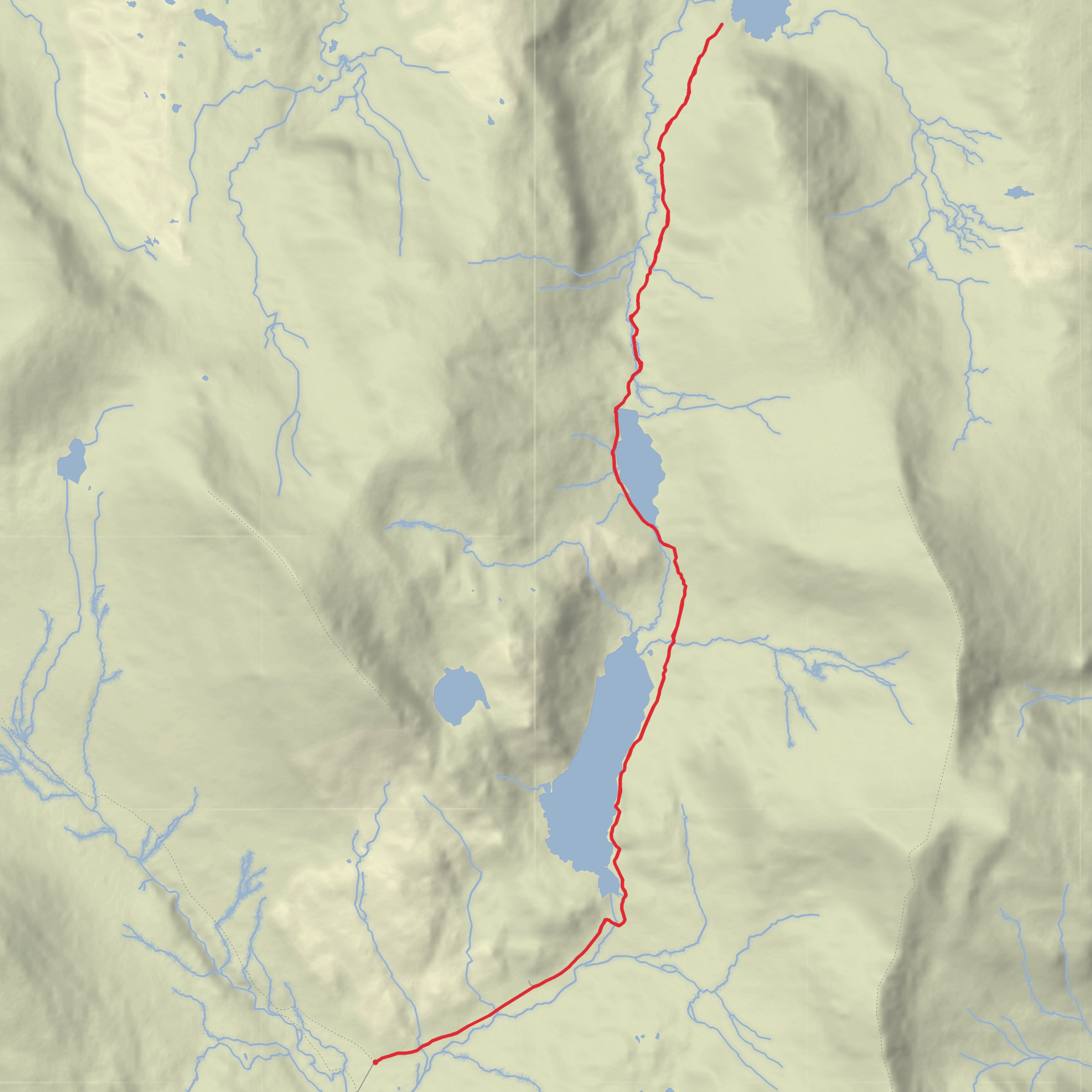 Loch Chliostair, Loch Ashavat and Loch Ulladale mobile static map