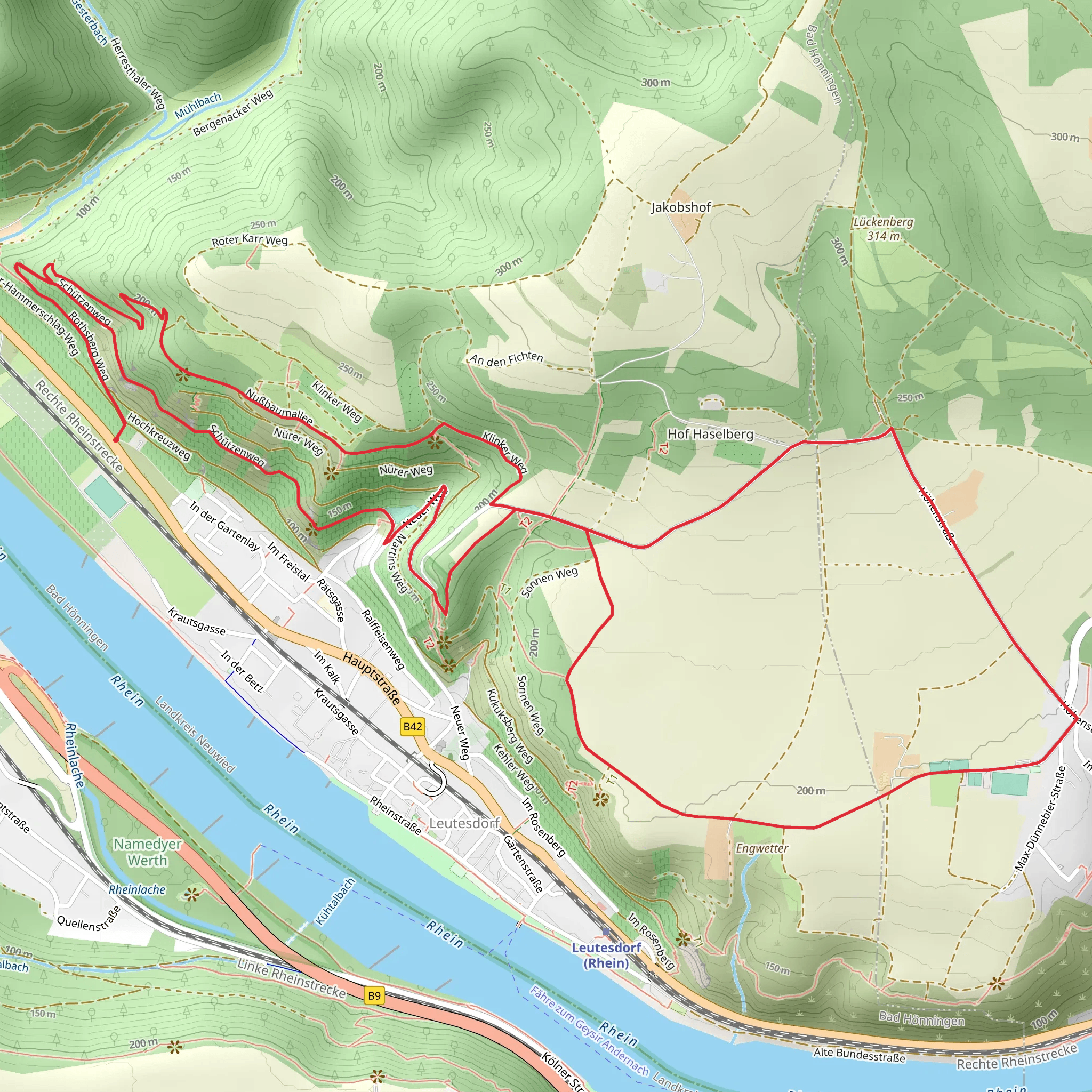 Schöne Aussicht Loop mobile static map