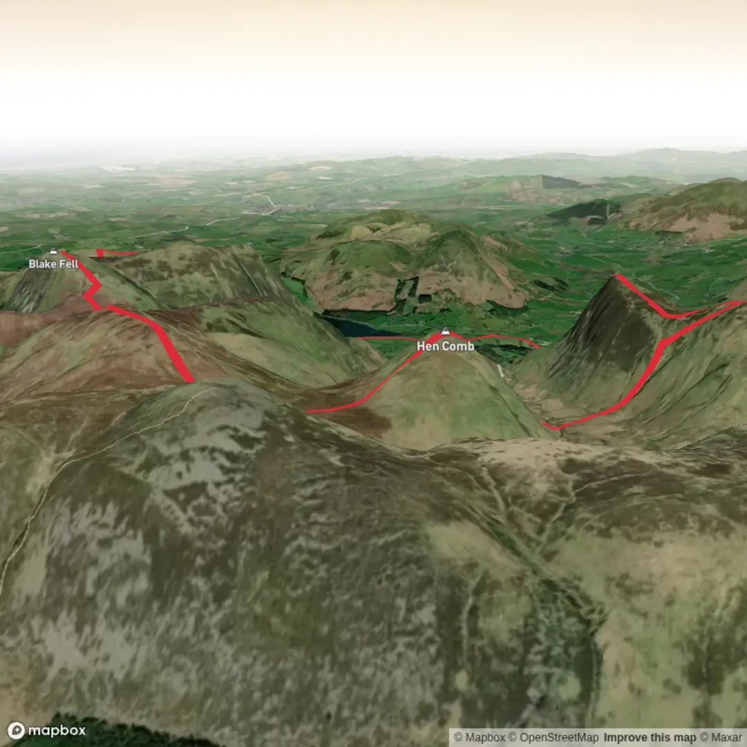 An image depicting the trail The Loweswater Fells and its surrounding area.