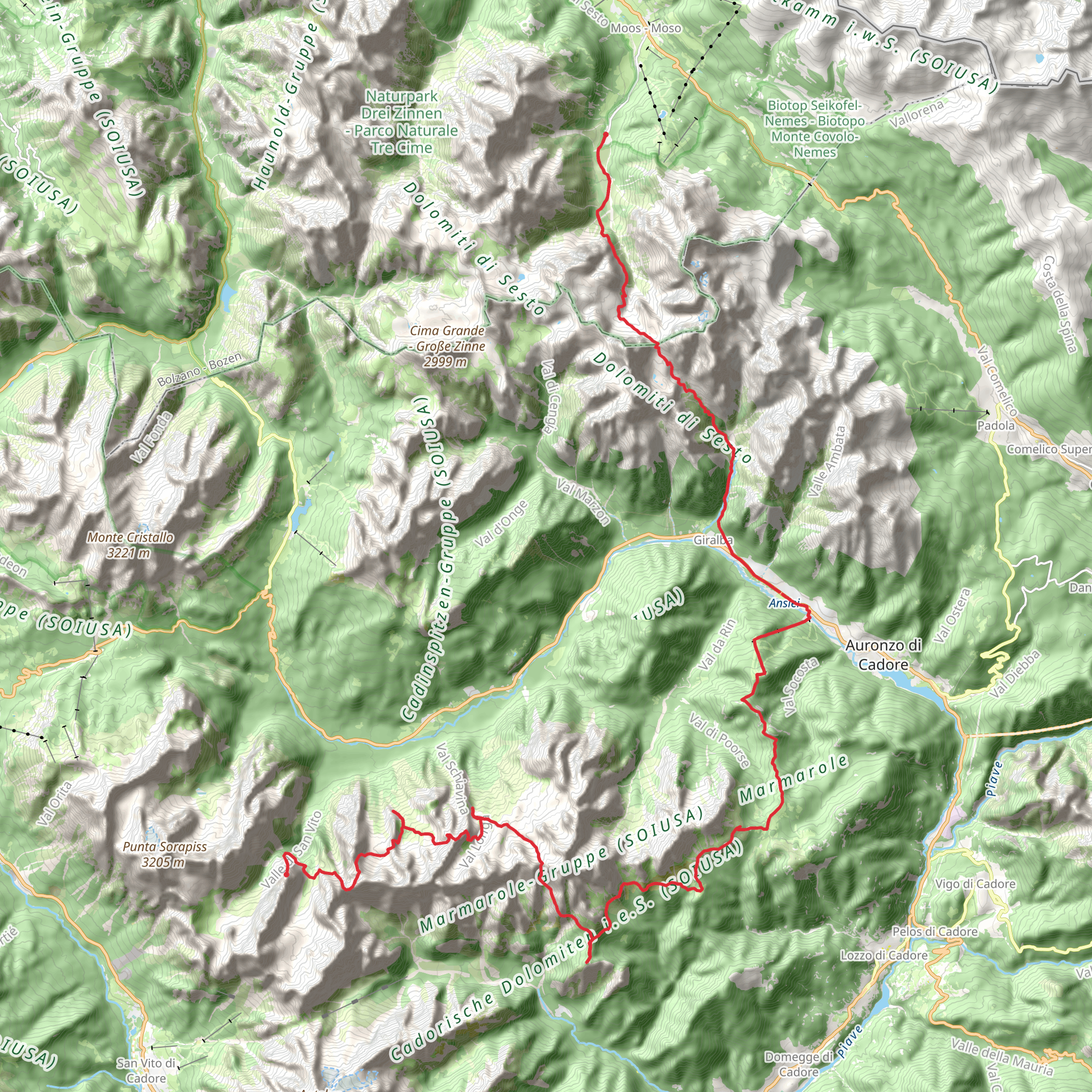 Alta Via 5 mobile static map