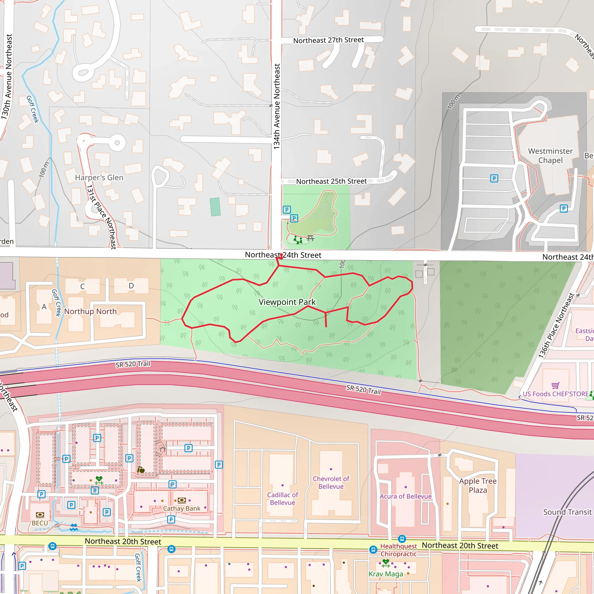 Viewpoint Park Short Loop mobile static map