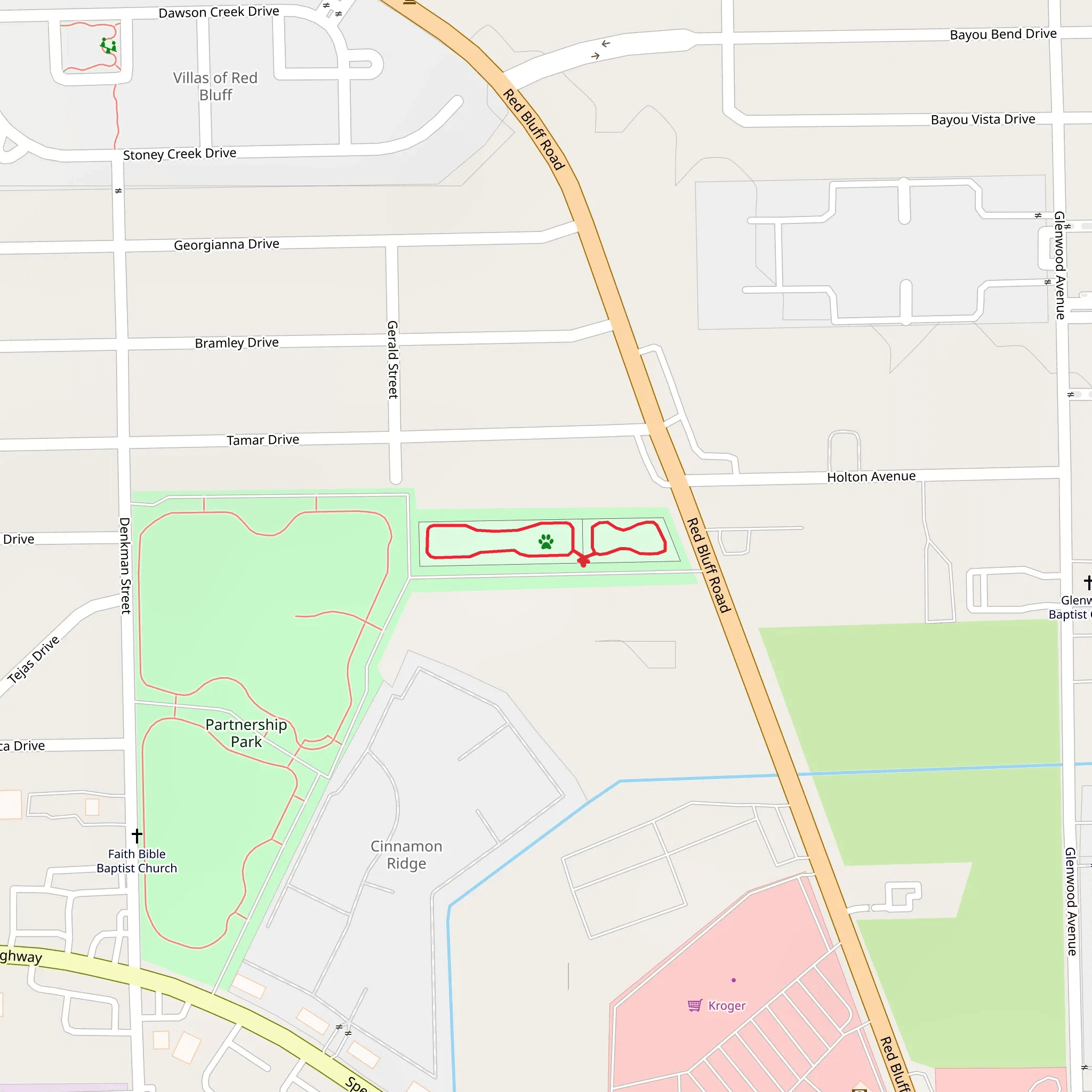 Partnership Park Double Loop mobile static map
