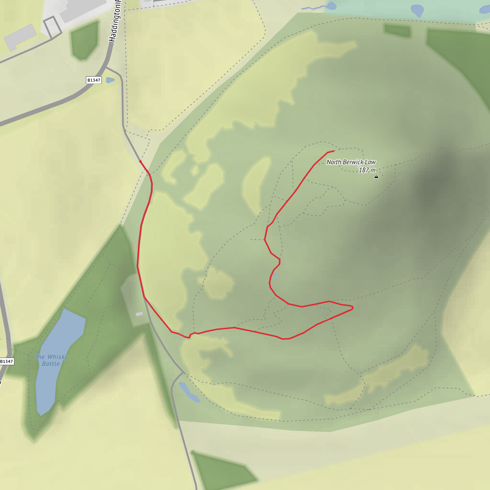 North Berwick Law mobile static map