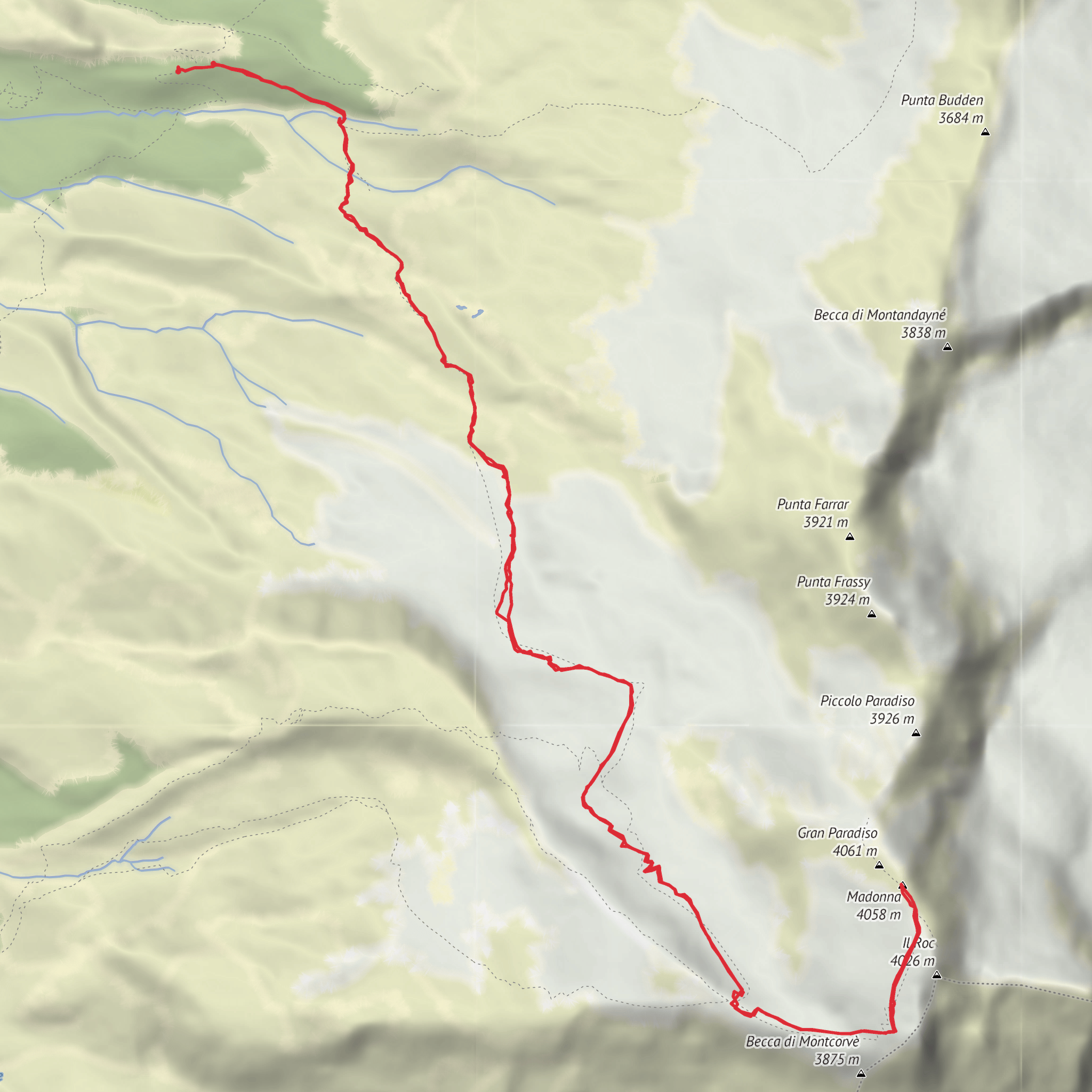 Grand Paradiso - Hut to Summit mobile static map