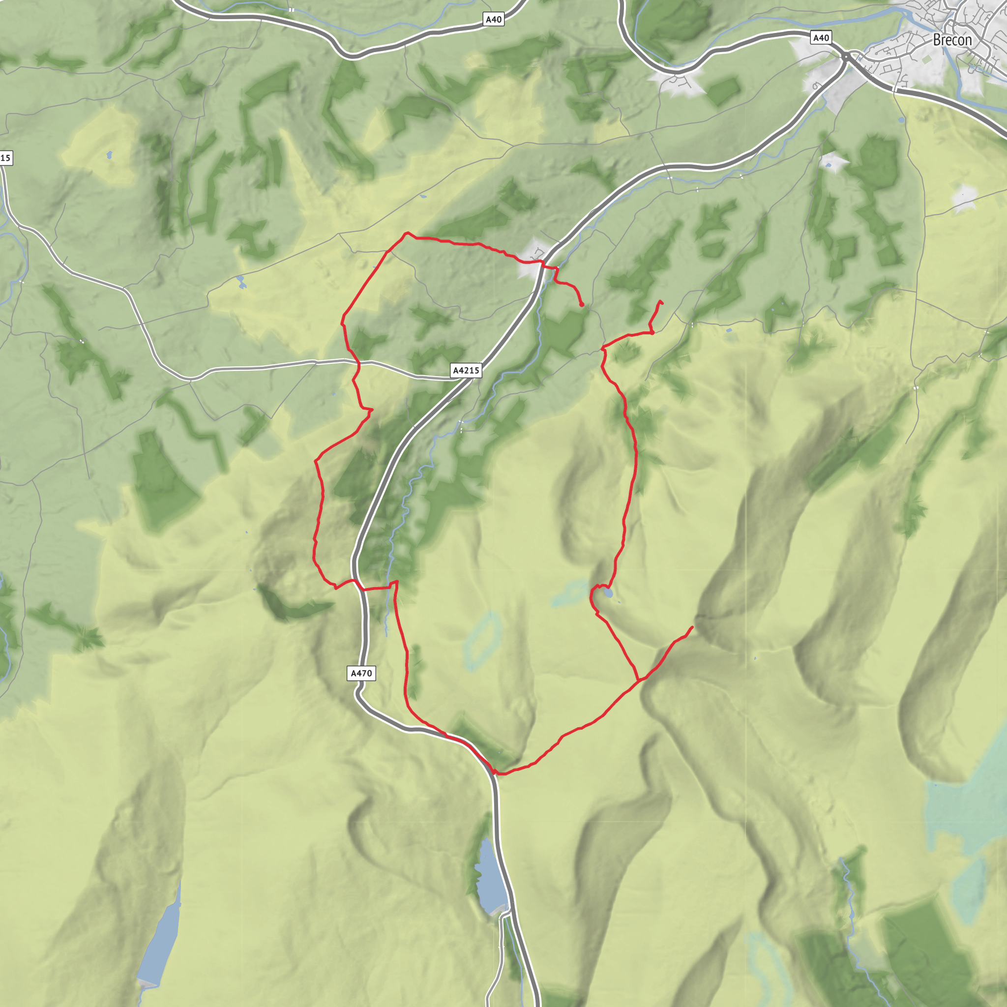 Bannau Brycheiniog National Park - CAC mobile static map