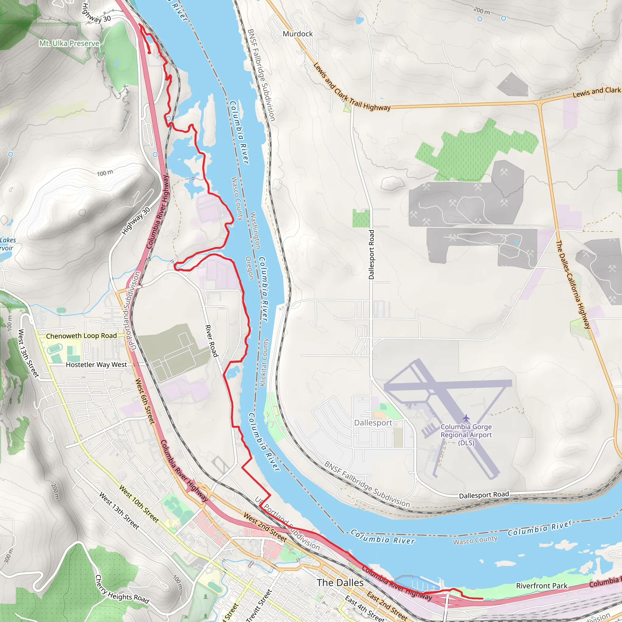 Riverfront Trail - Columbia River mobile static map