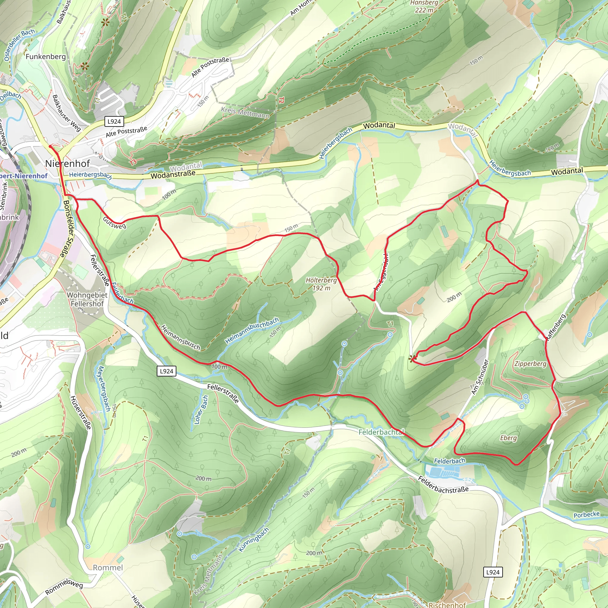Heimannsbusch, Oberste Kleinbeck and Polzenberg Loop mobile static map