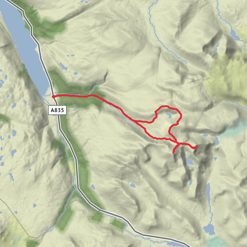 A map preview of the recording Hike from Lochbroom.