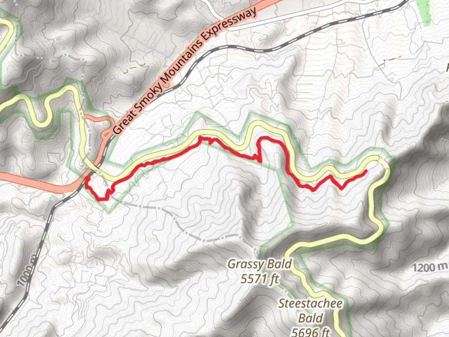An image depicting the trail Mountains-to-Sea Trail from Balsam Gap and its surrounding area.