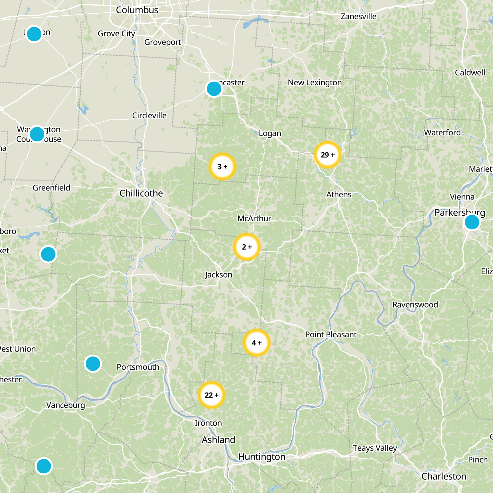 Vinton County Static Map