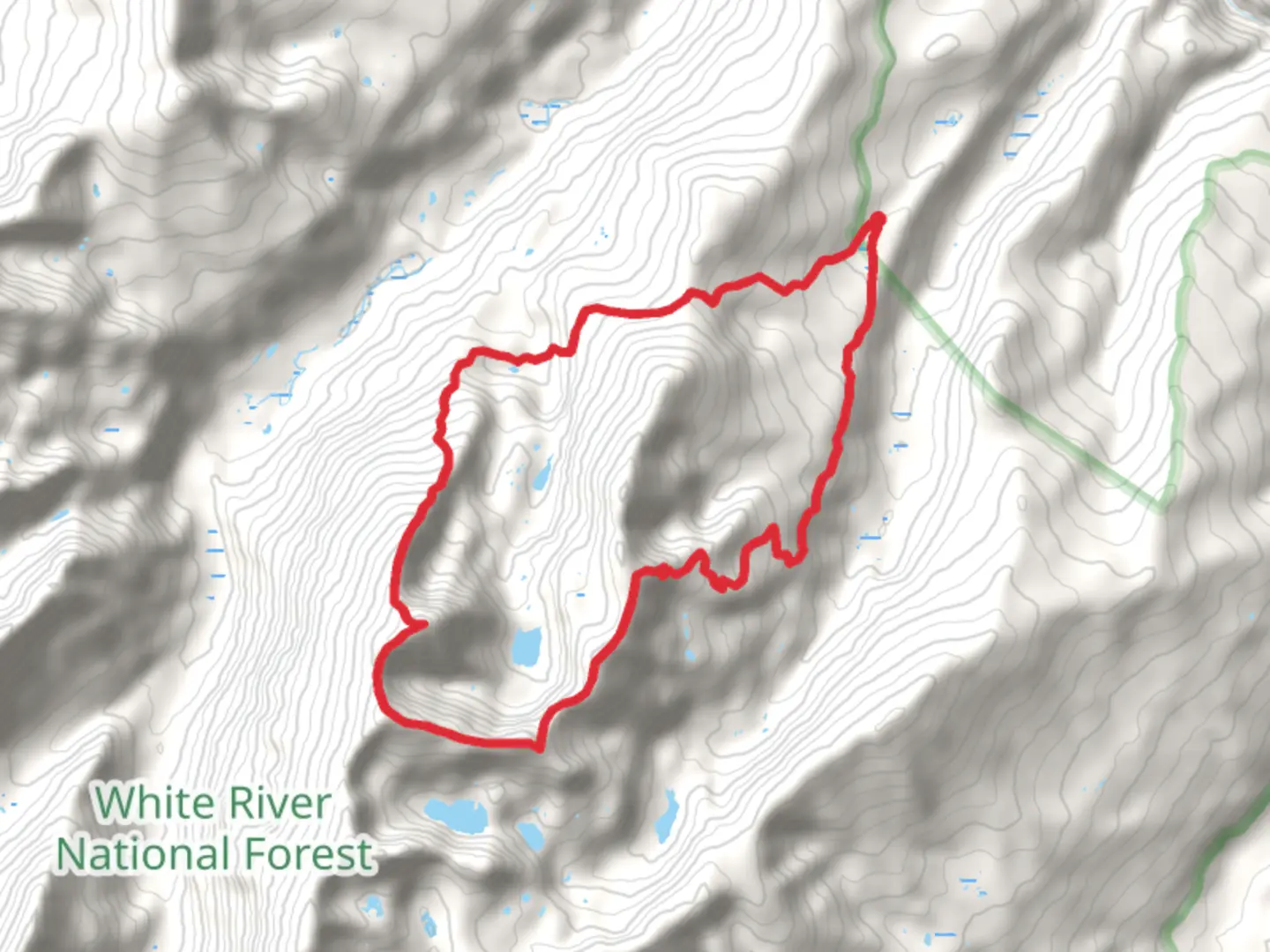An image depicting the trail Mount of the Holy Cross via Falls Creek Trail and its surrounding area.