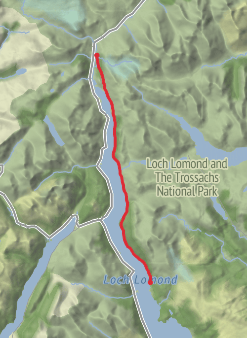 Hike from Rowardennan mobile static map