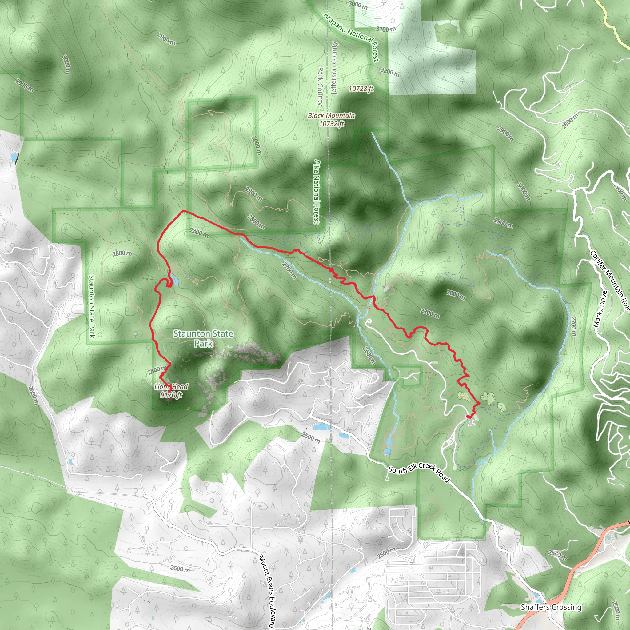 Lions Head mobile static map