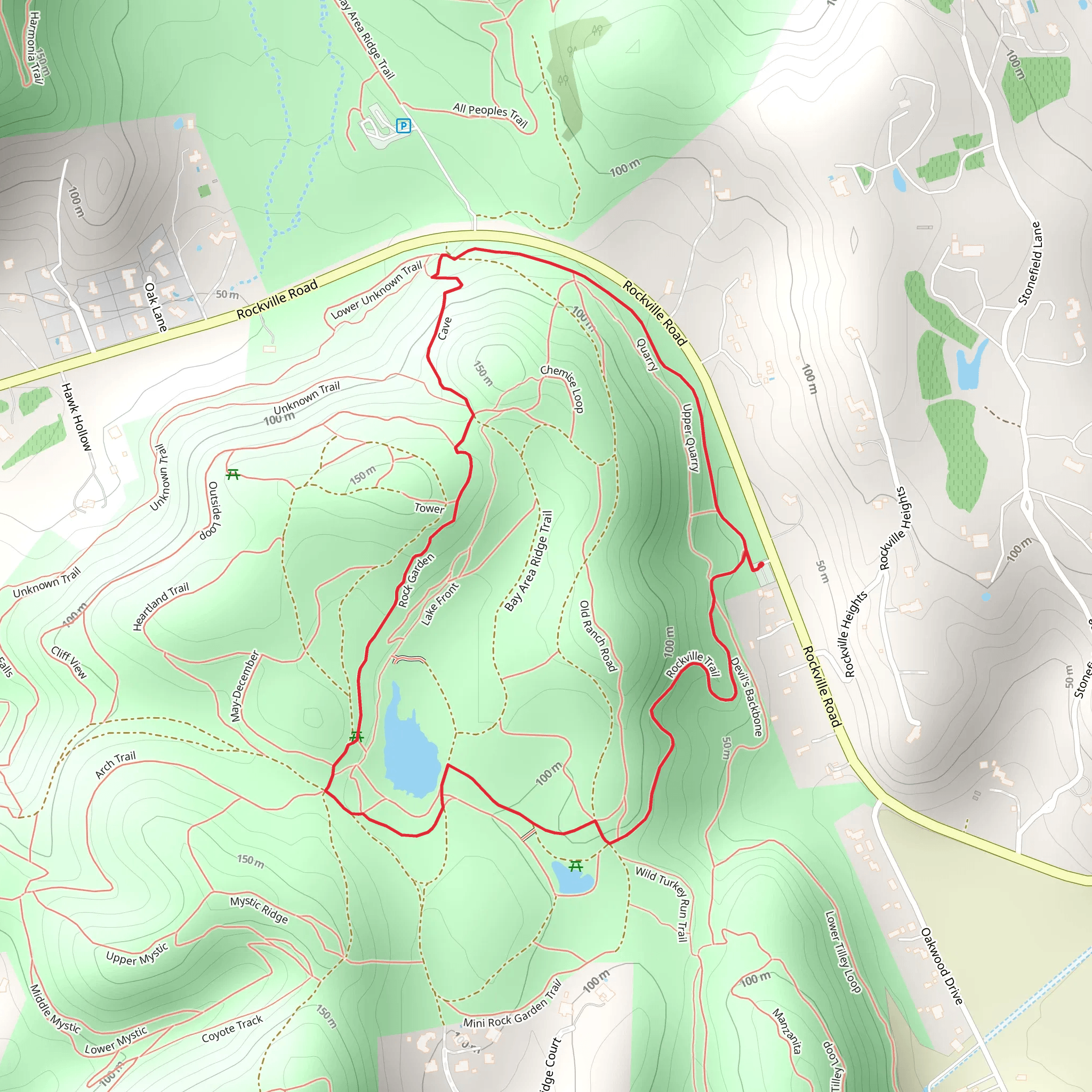 Rockville Trail, Grey Goose Lake and Quarry Loop mobile static map