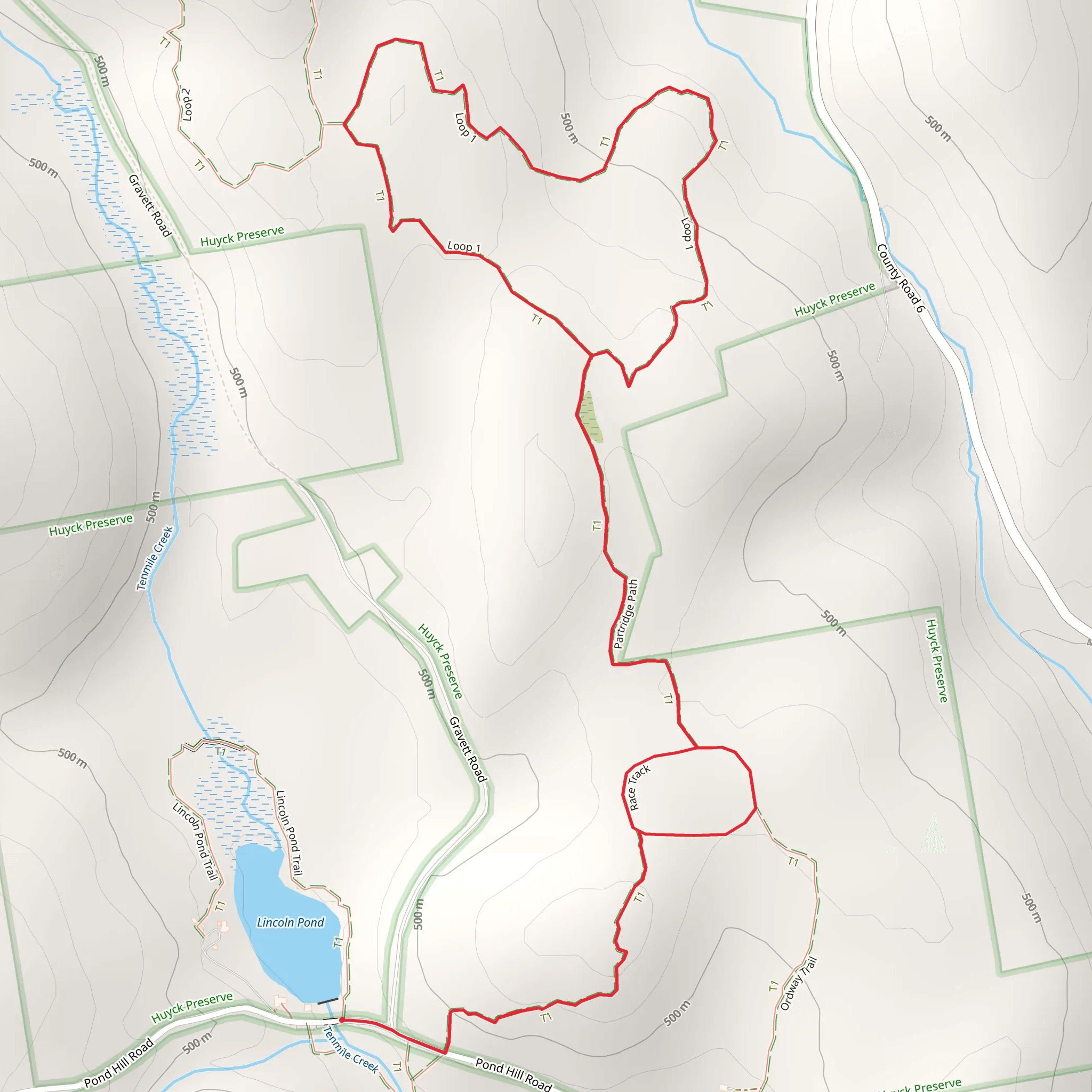Partridge Path Loop One Trail mobile static map