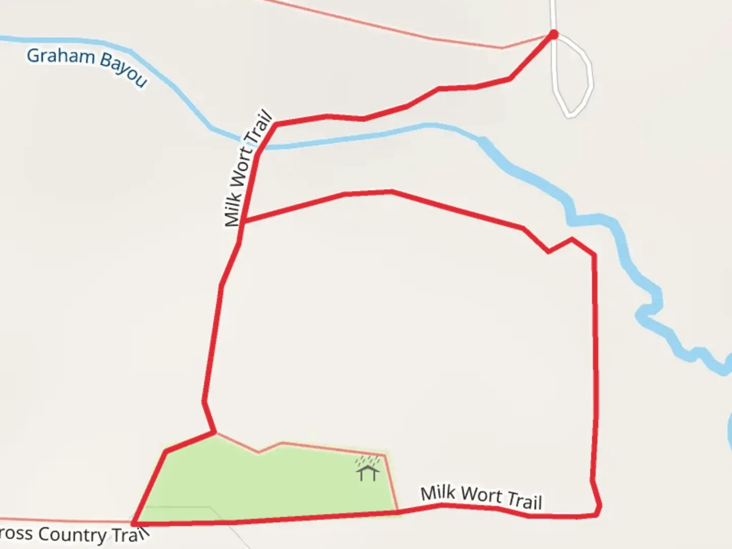 An image depicting the trail Milk Wort Loop Trail and its surrounding area.