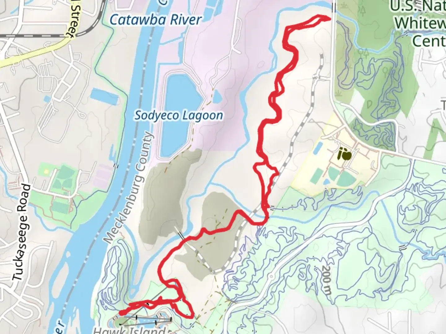 An image depicting the trail Figure 8 and Carolina Thread Loop Trail and its surrounding area.