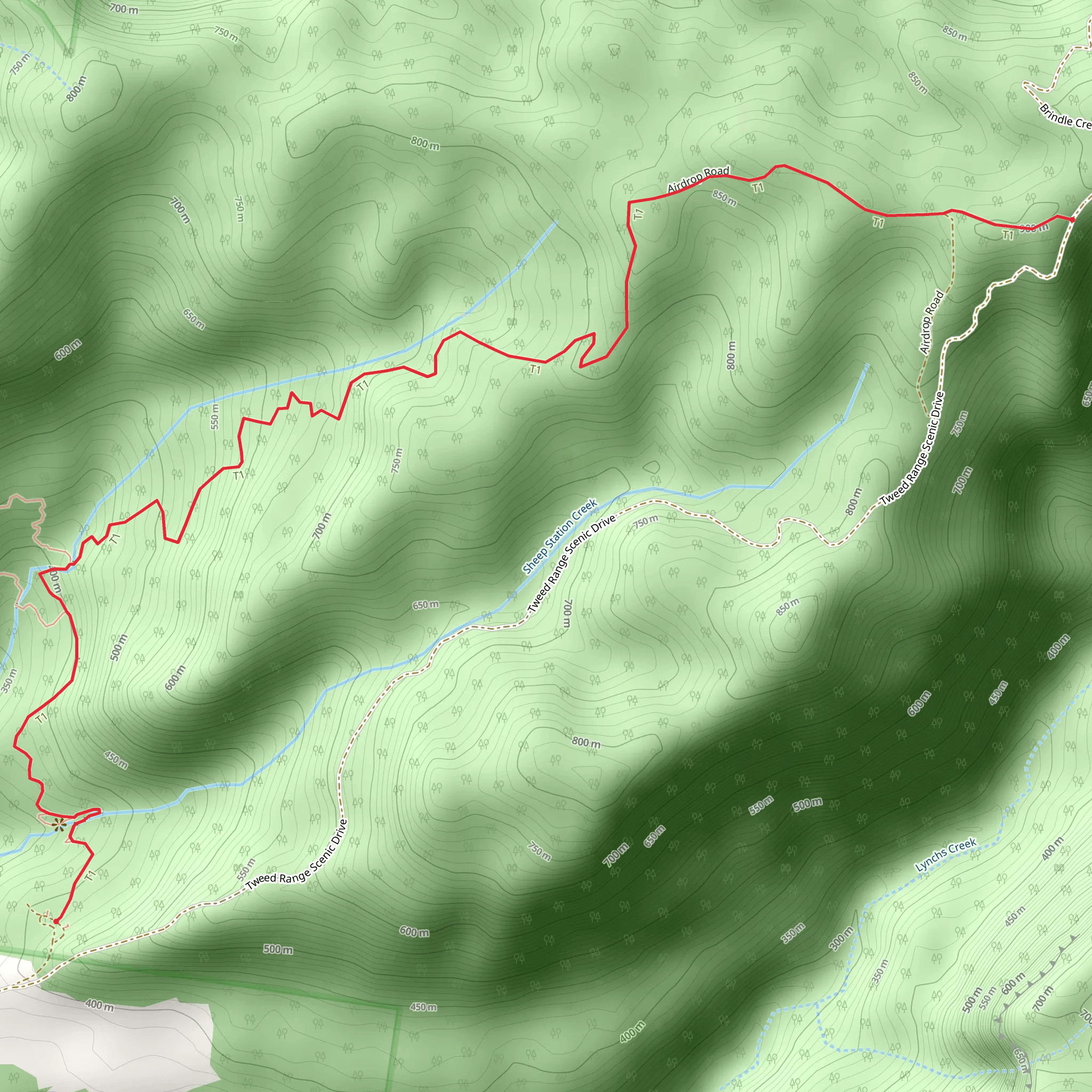 Booyong Track mobile static map