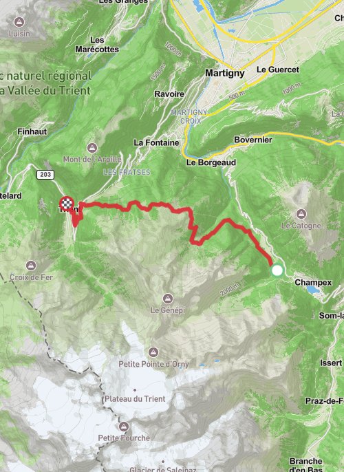 Orsières Walking mobile static map