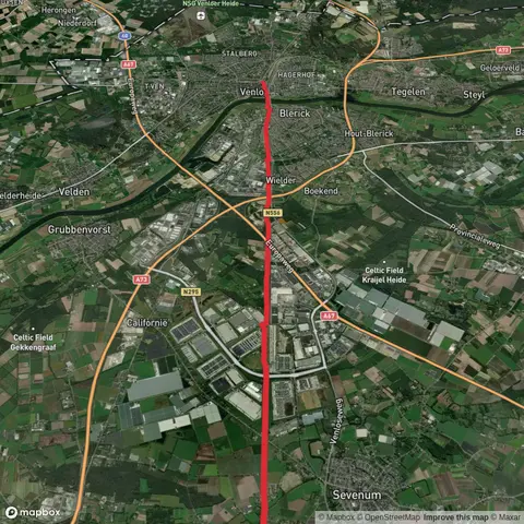 Horst Sevenum to Venlo via Eindhovense Weg