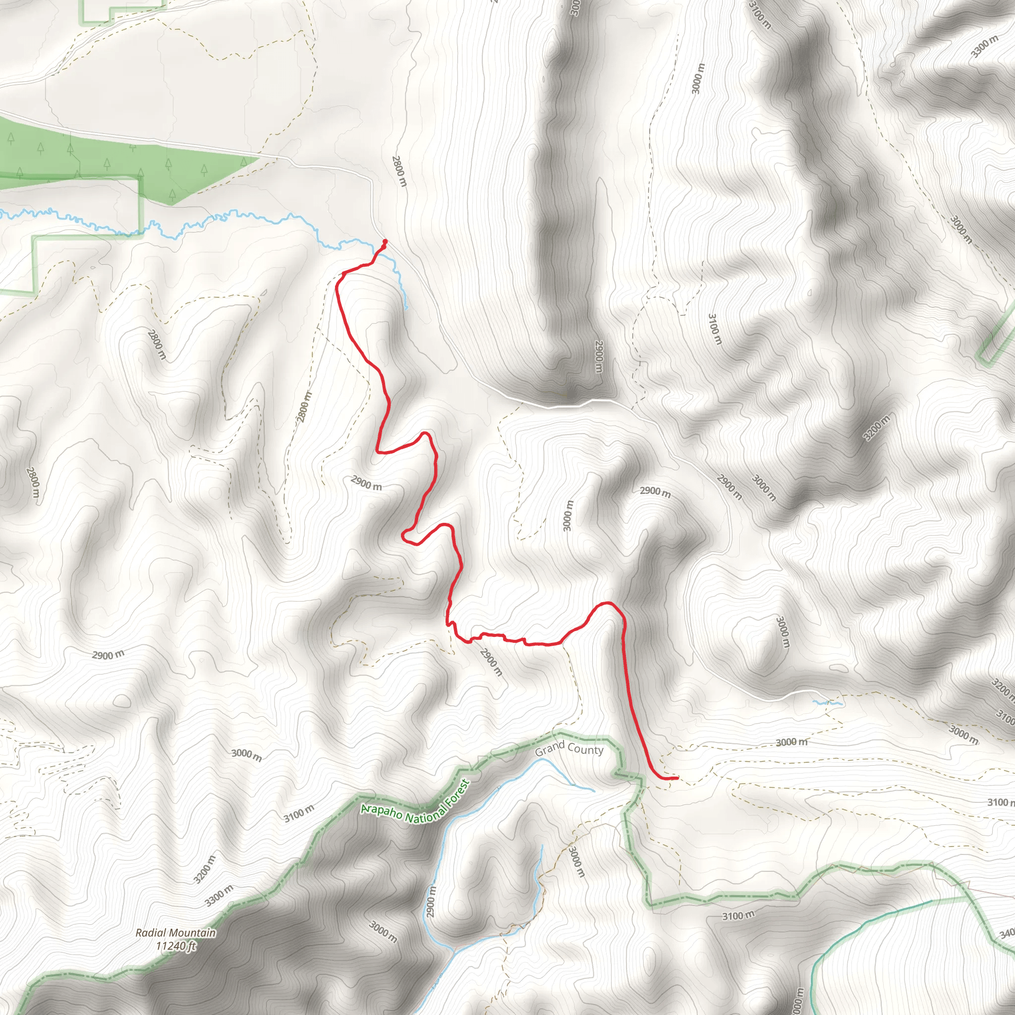 Illinois Ditch Trail mobile static map
