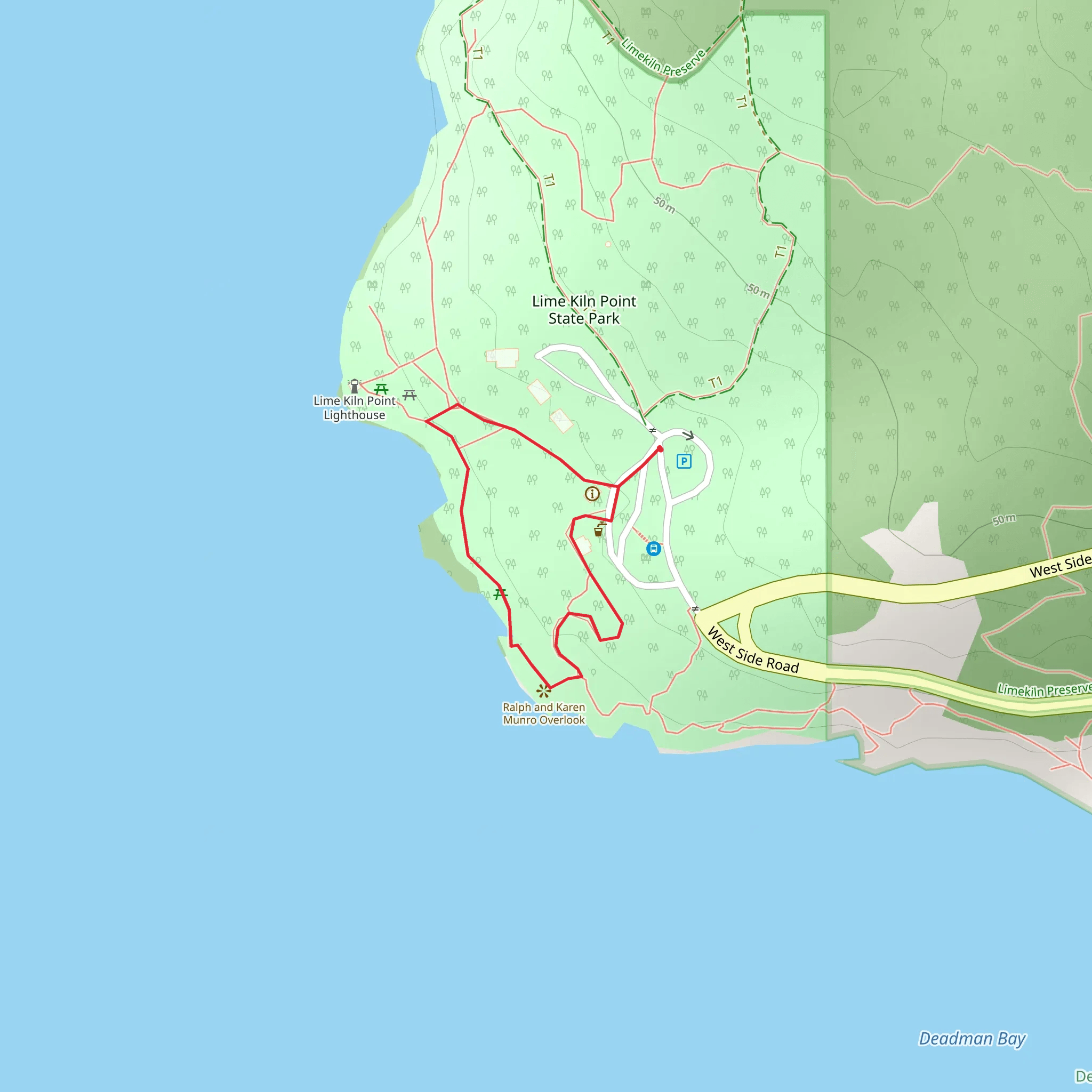 Lighthouse Road Loop mobile static map