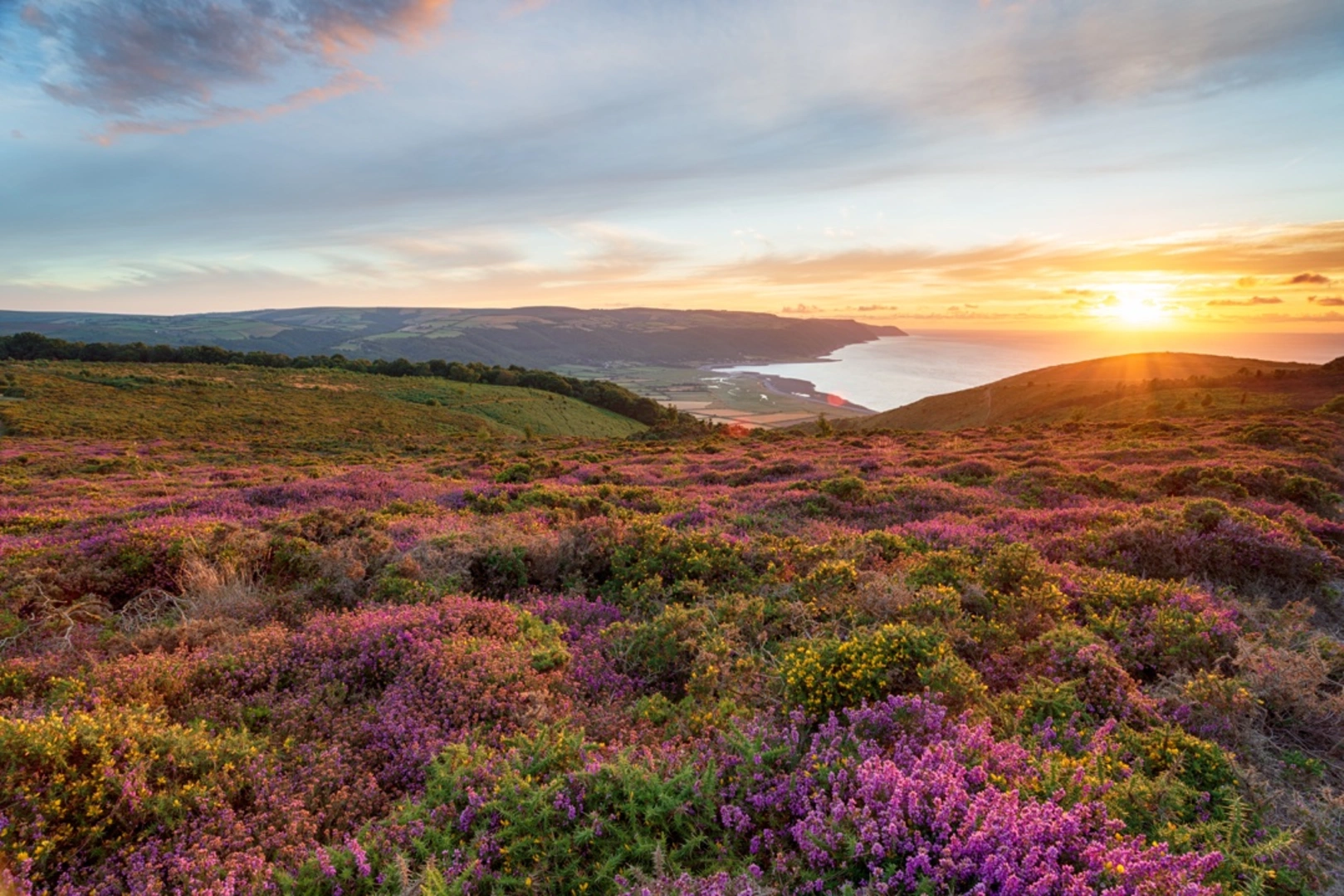 An image depicting the trail South West Coast Path - Minehead to Combe Martin and its surrounding area.