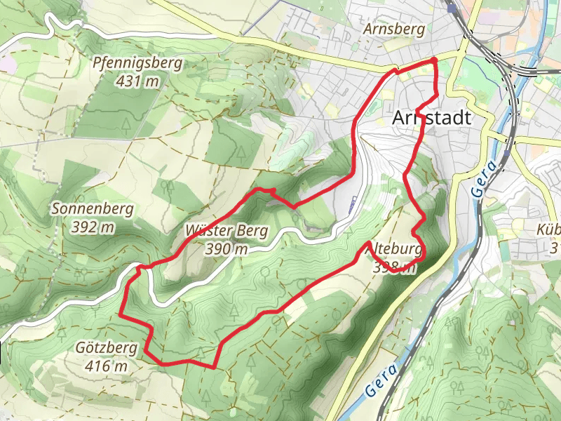 Jungfernsprung and Alteburg via Arnstadt Gossel