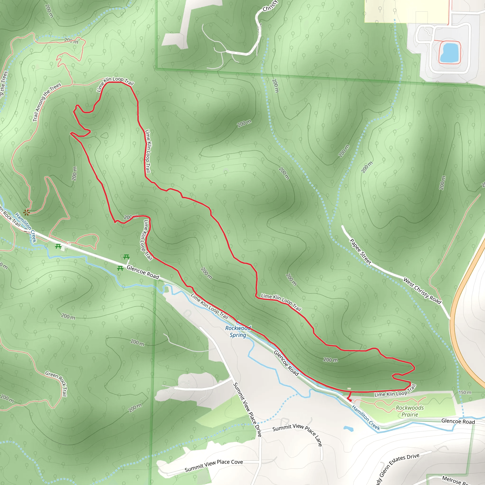 Lime Klin Loop Trail mobile static map