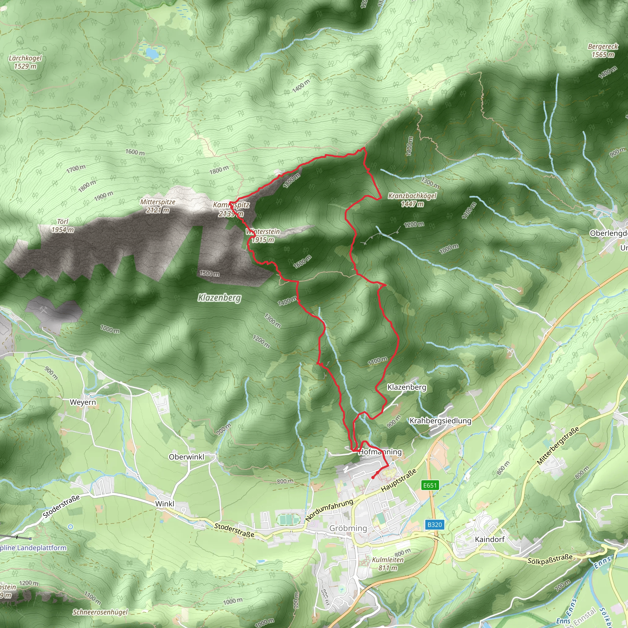 Gröbminger Kammspitze Loop mobile static map