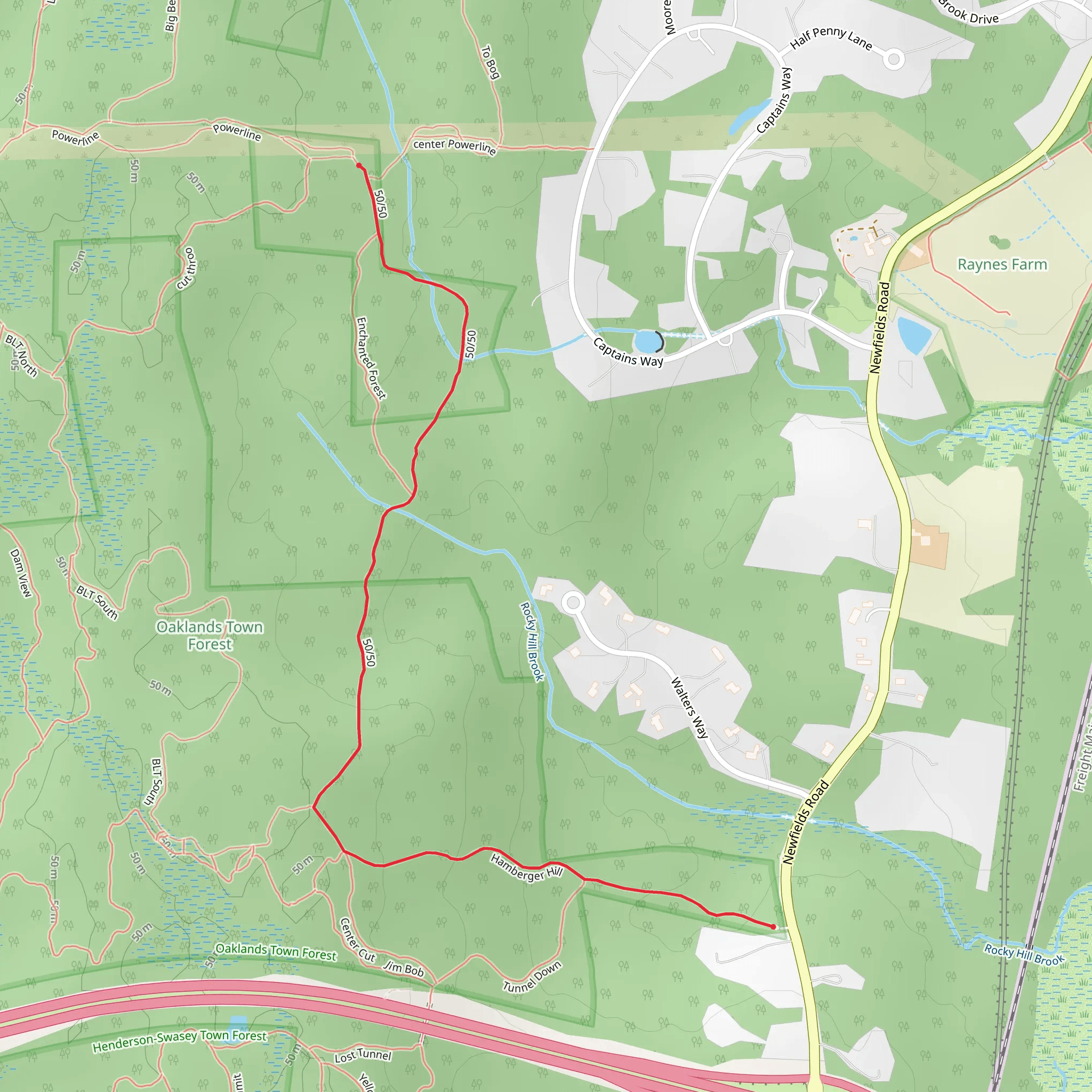 Hamberger Hill from Newfields Road mobile static map