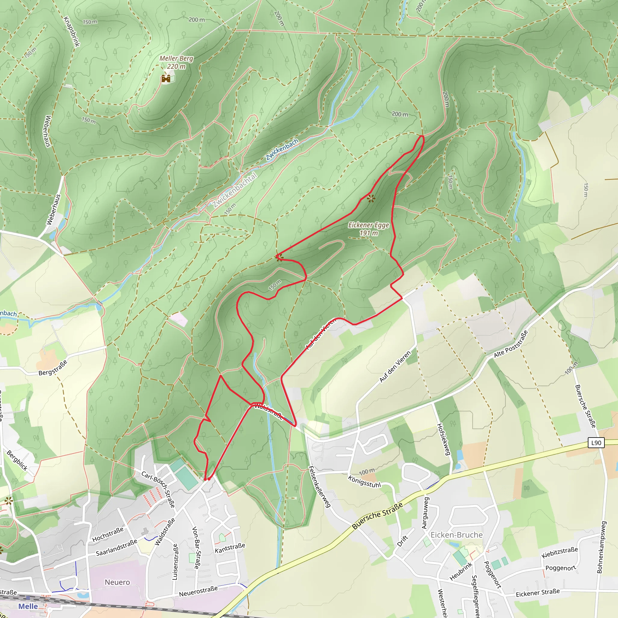 Ottoshöhe Loop mobile static map