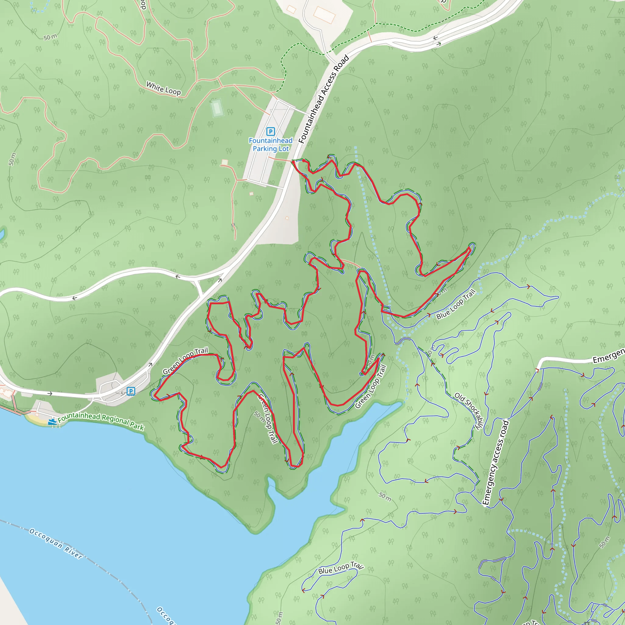 Green loop Entrance and Exit Loop mobile static map