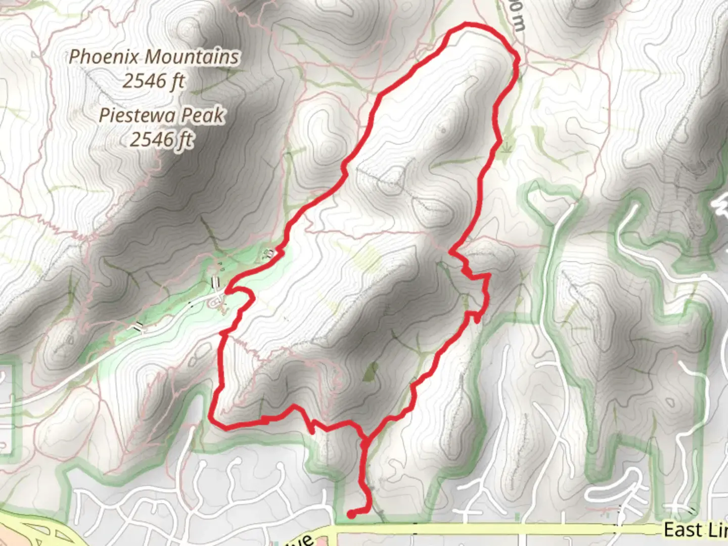 An image depicting the trail Quartz Ridge and Nature Loop Trail and its surrounding area.