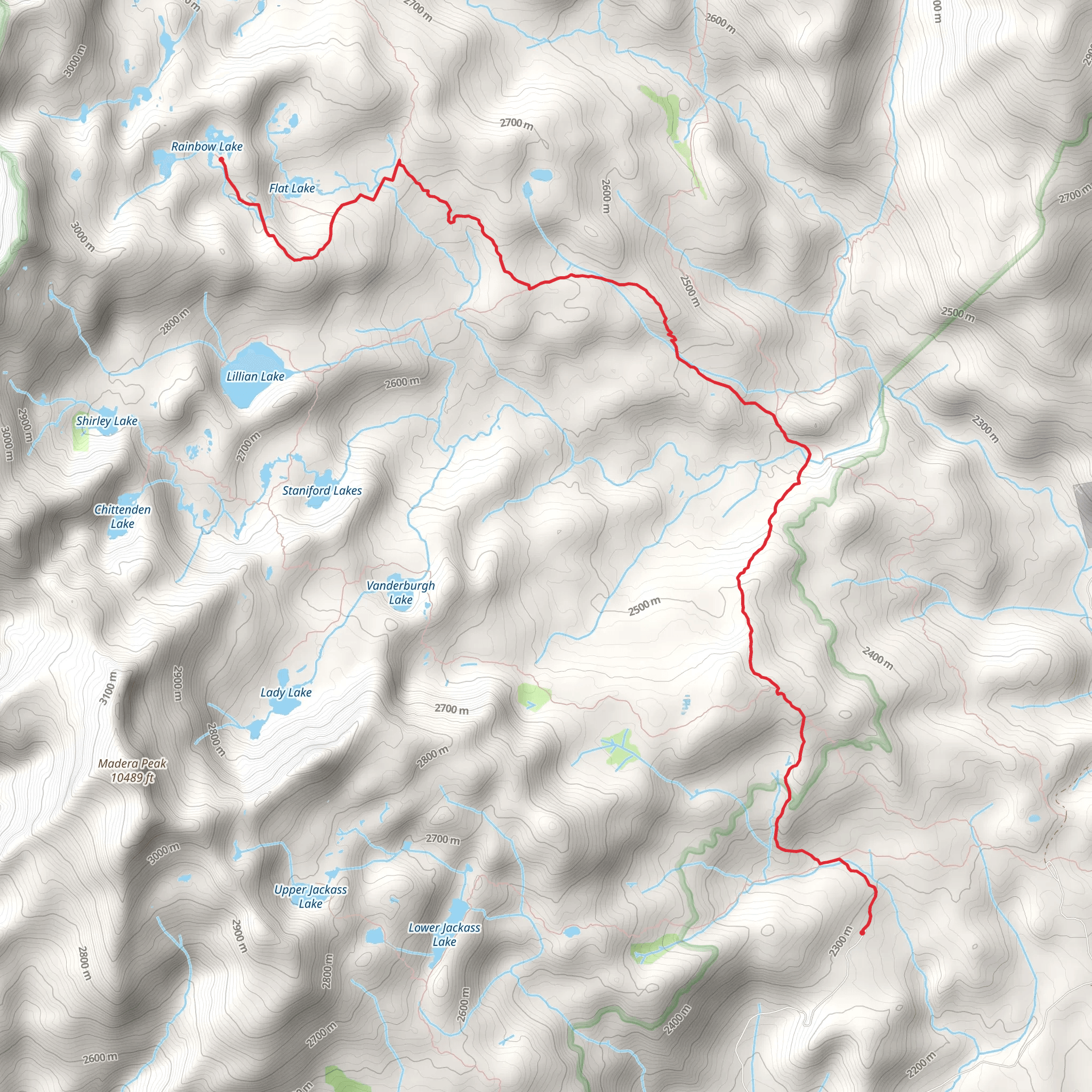 Rainbow Lake Trail and Fernandez Access Trail mobile static map