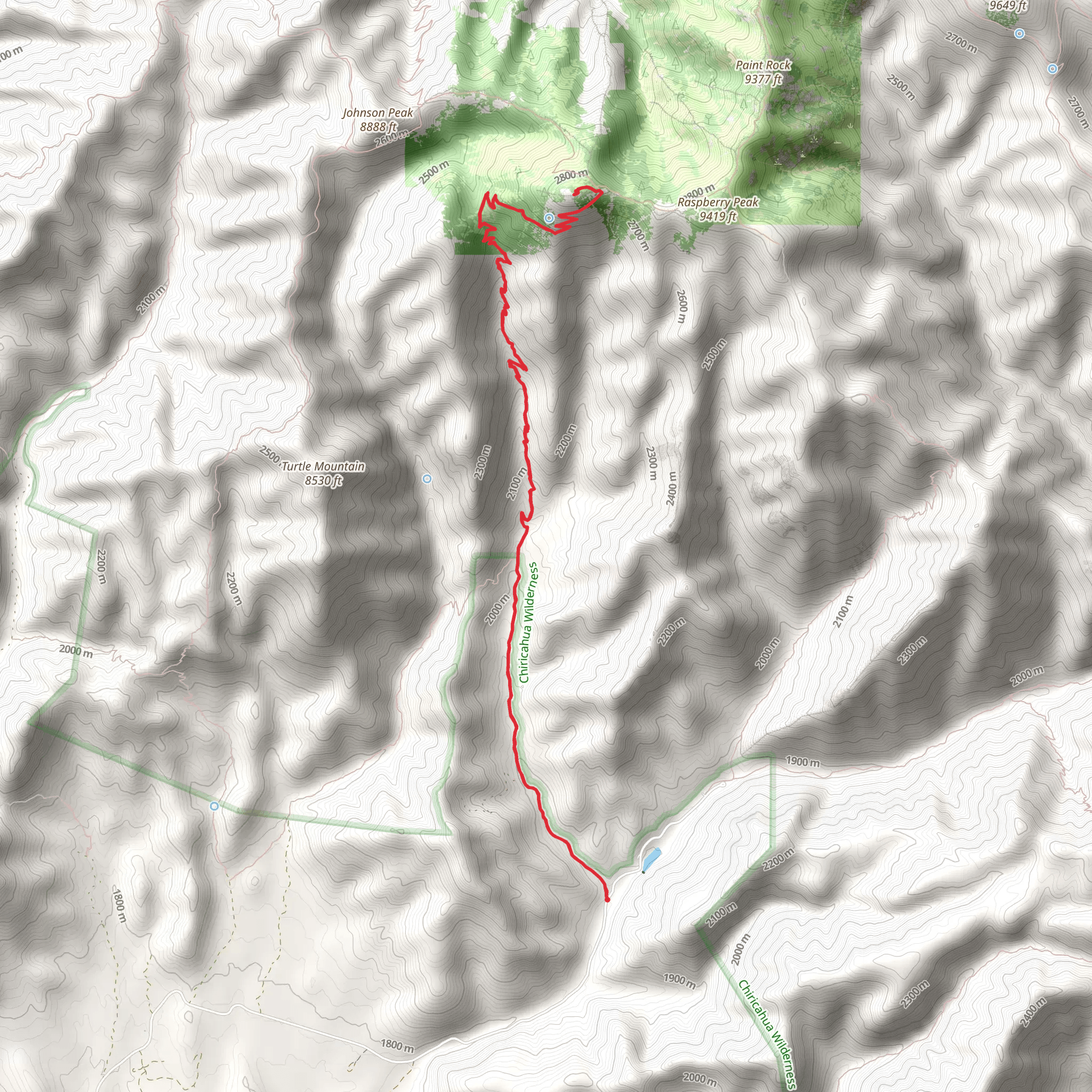 Monte Vista Trail mobile static map