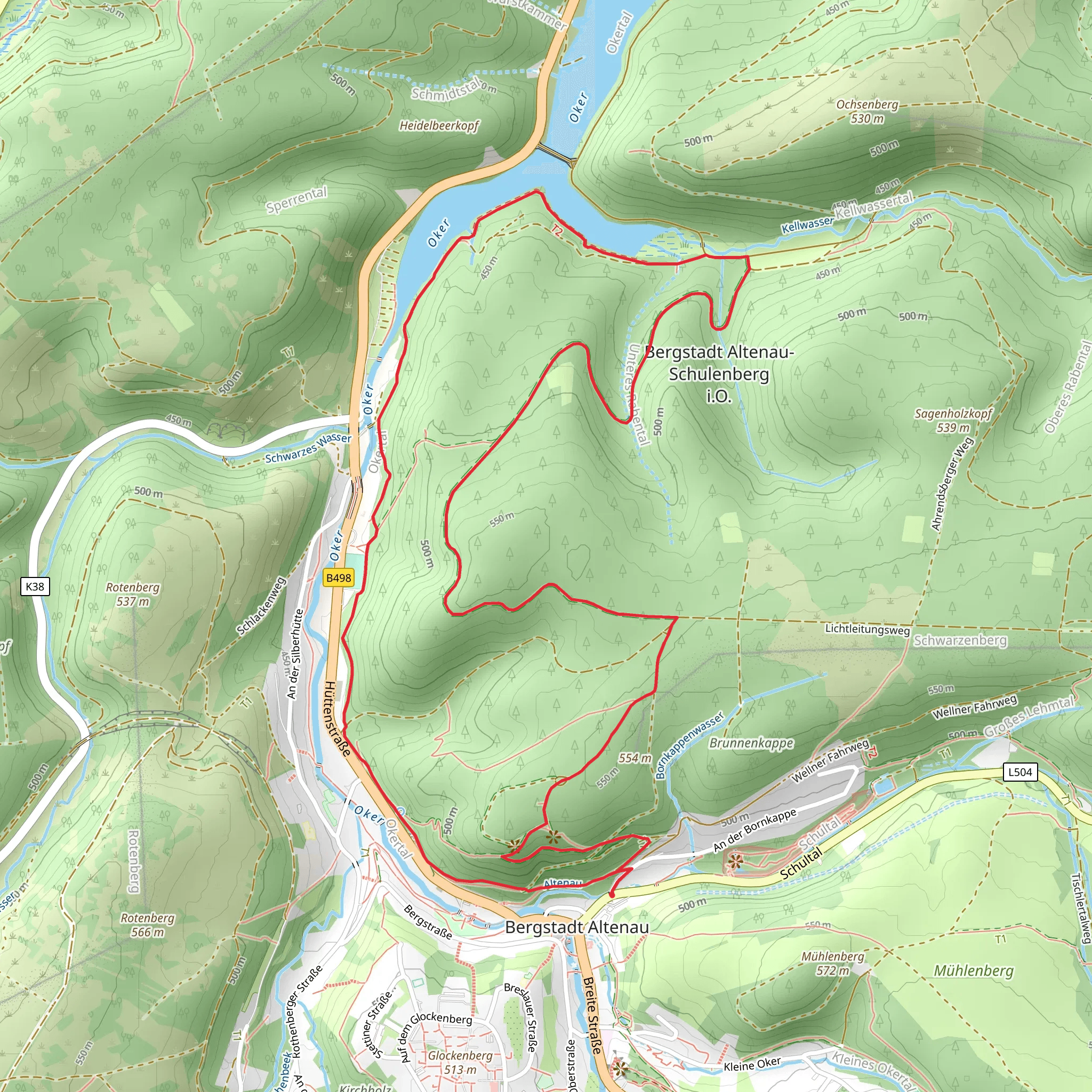 Schwarzen Berg Loop - Altenau mobile static map