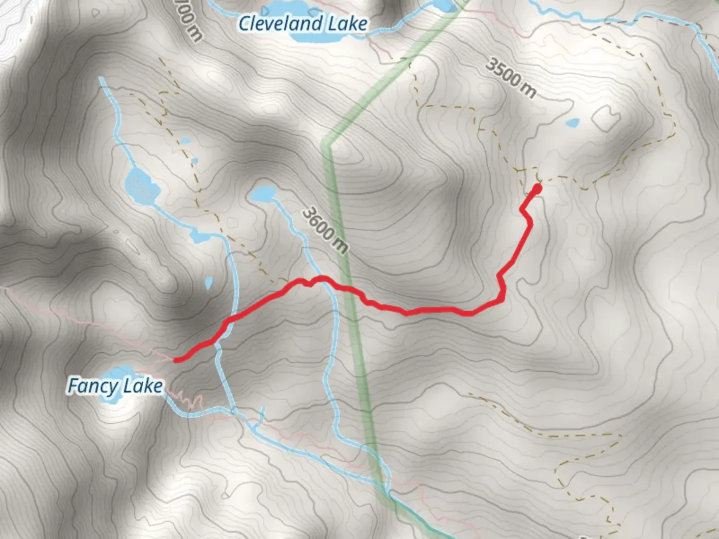 An image depicting the trail Fancy Lake Spur Trail and its surrounding area.
