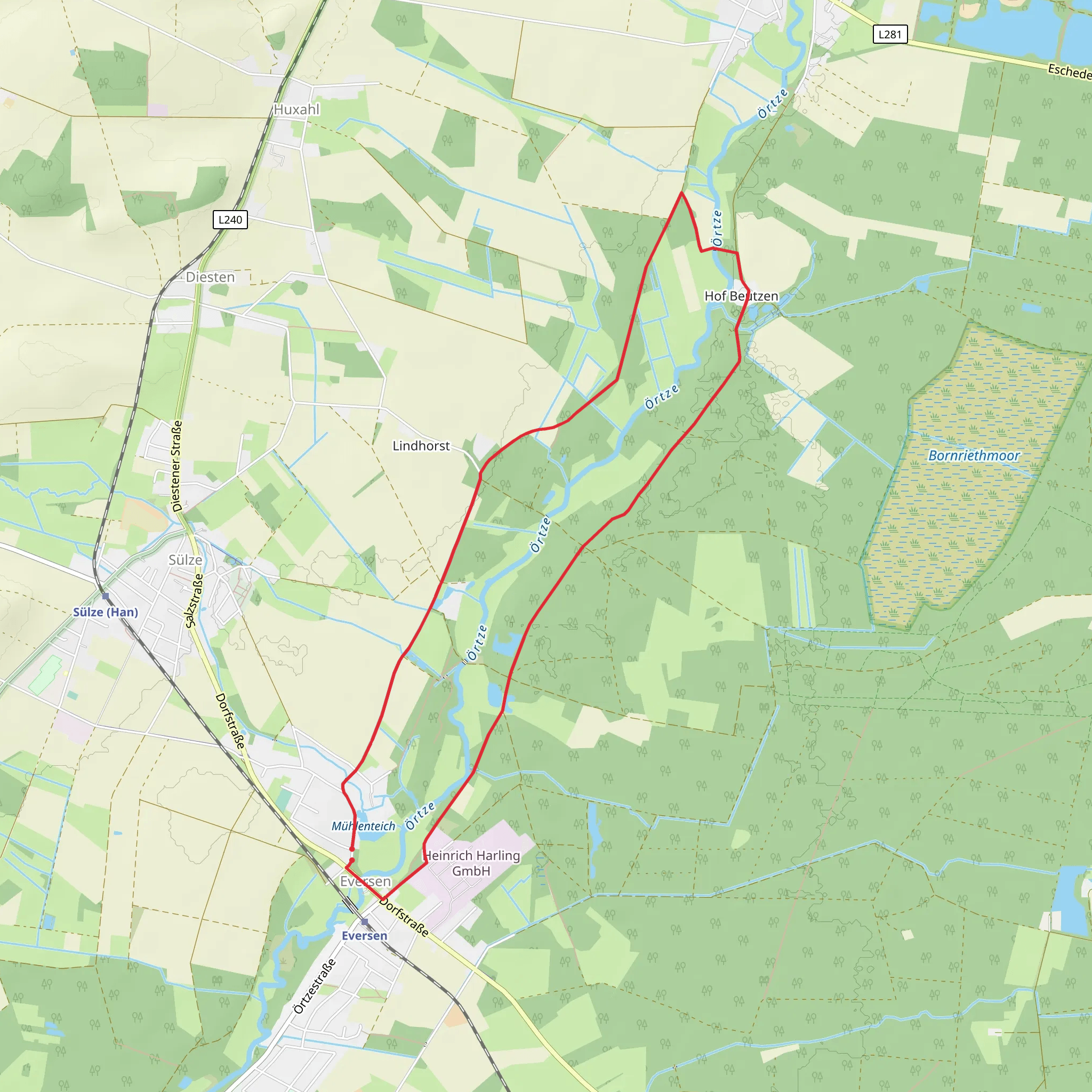 Mühlenteich via Langenbergsweg mobile static map