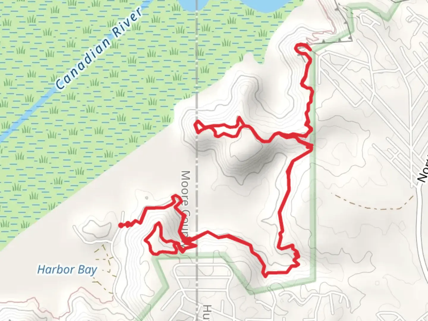 An image depicting the trail Harbor Bay Loop Trail and its surrounding area.