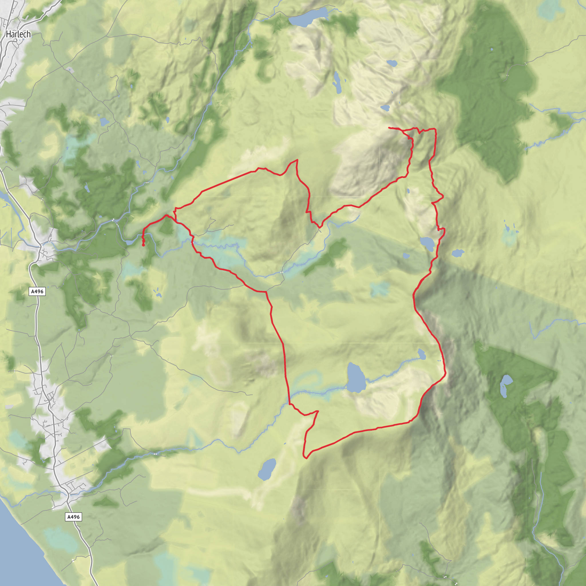 Rhinog Fawr and Rhinog Fach Loop mobile static map