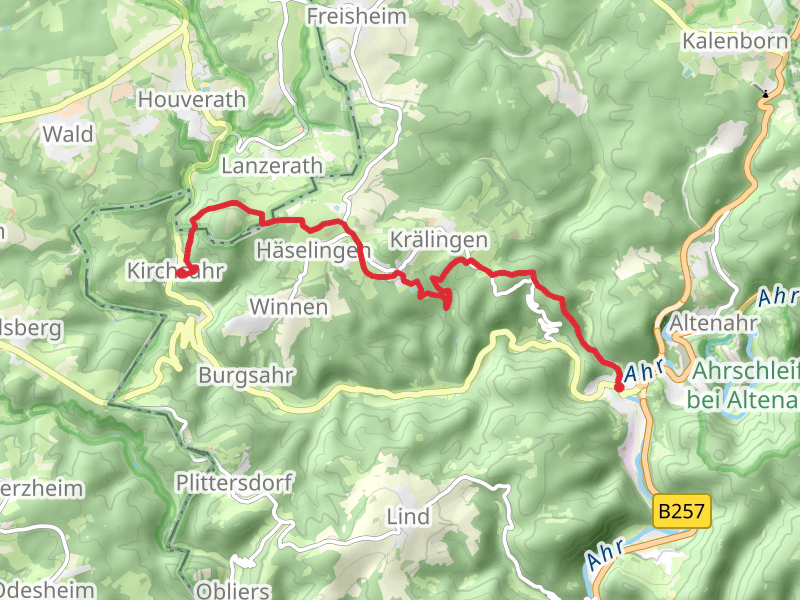 Kreuzberg to Kirchsahr via Gottfried Kinkel Weg